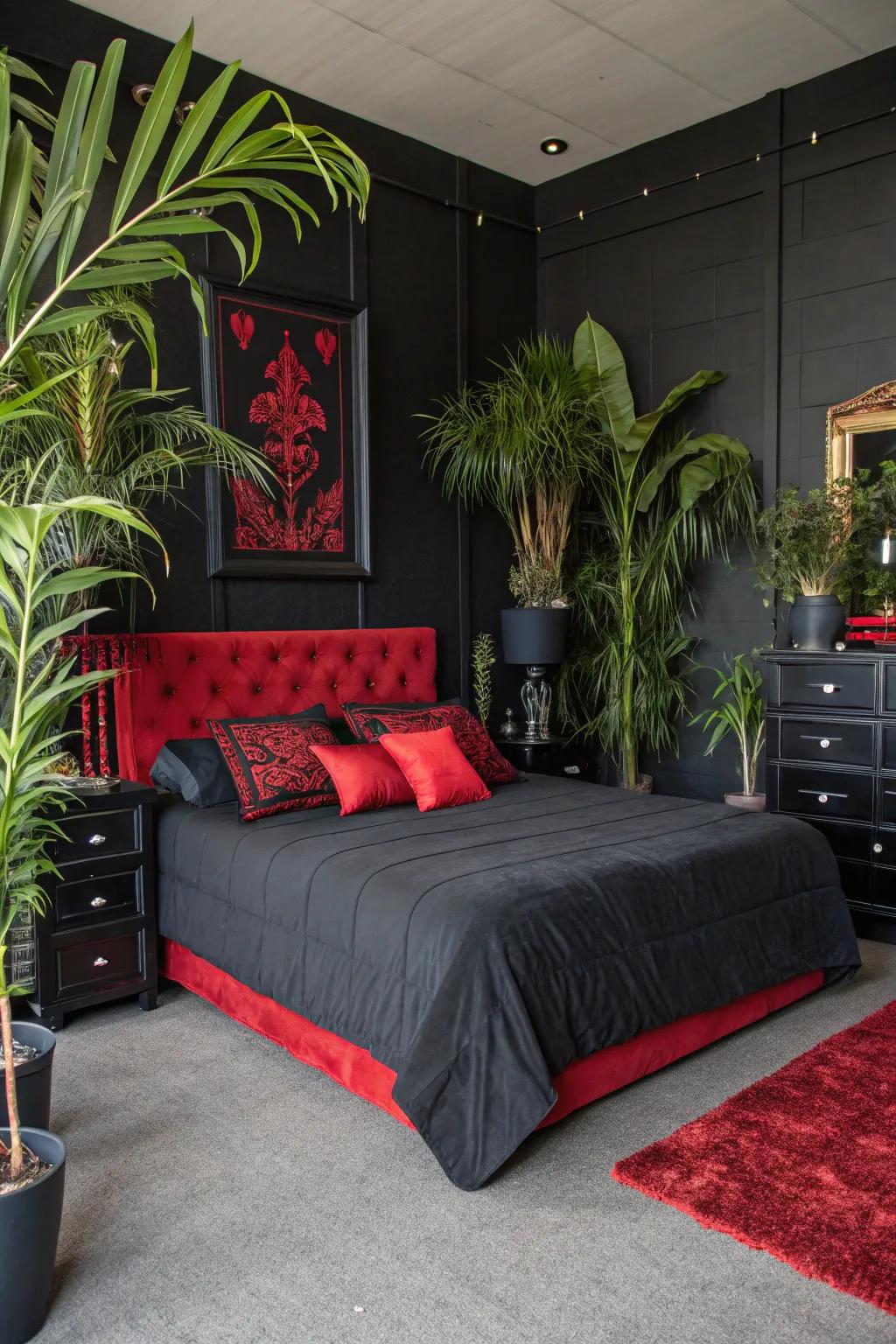 Indoor vegetation introduces a refreshing organic touch.