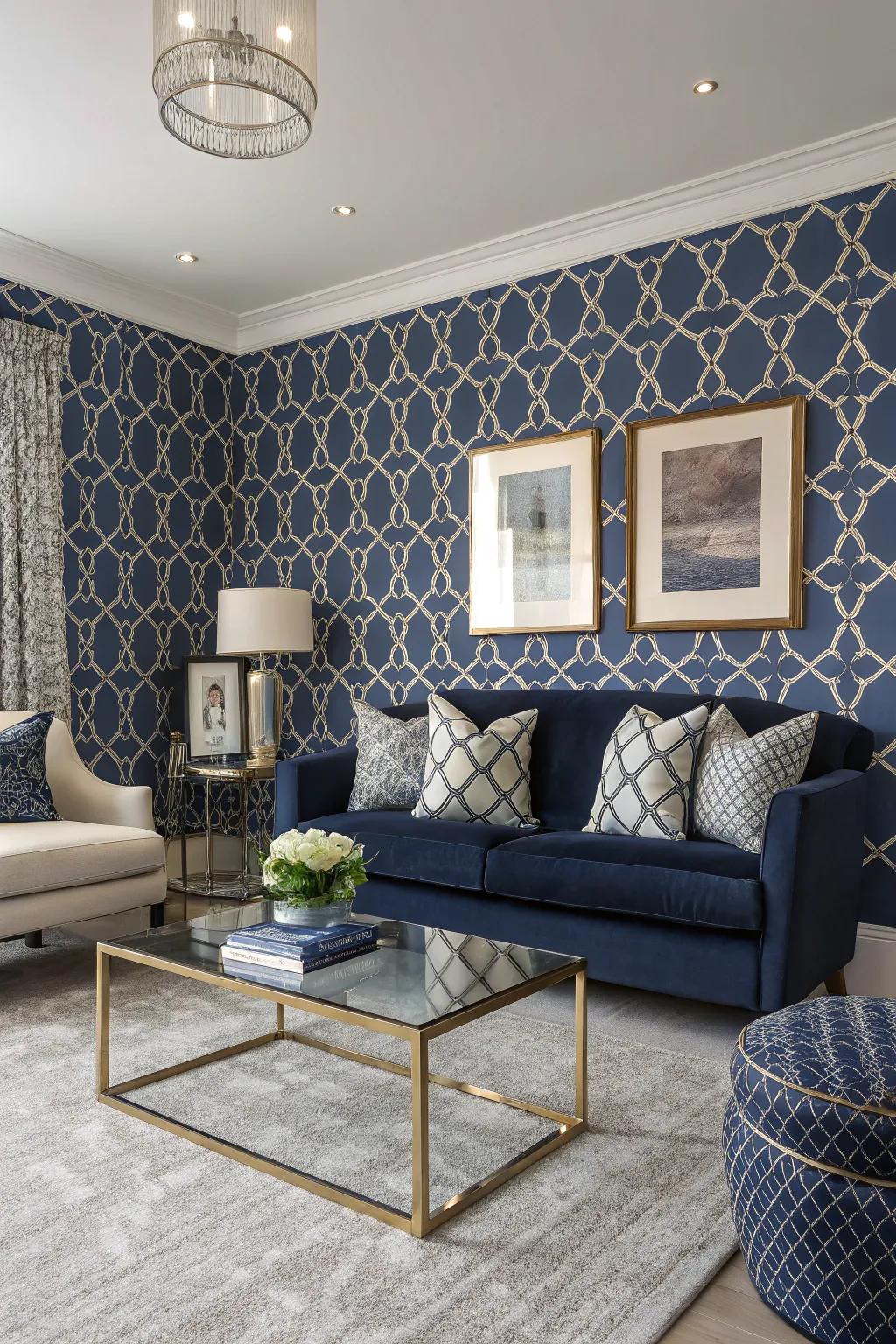 Sea patterns add modern style to your area.