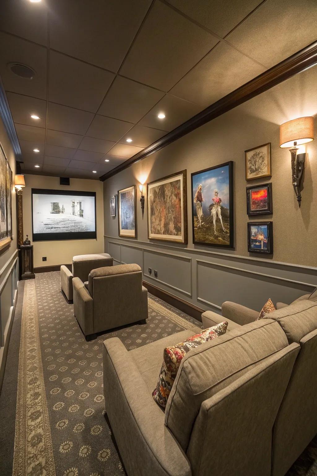 Artwork adds you without cluttering your theater.