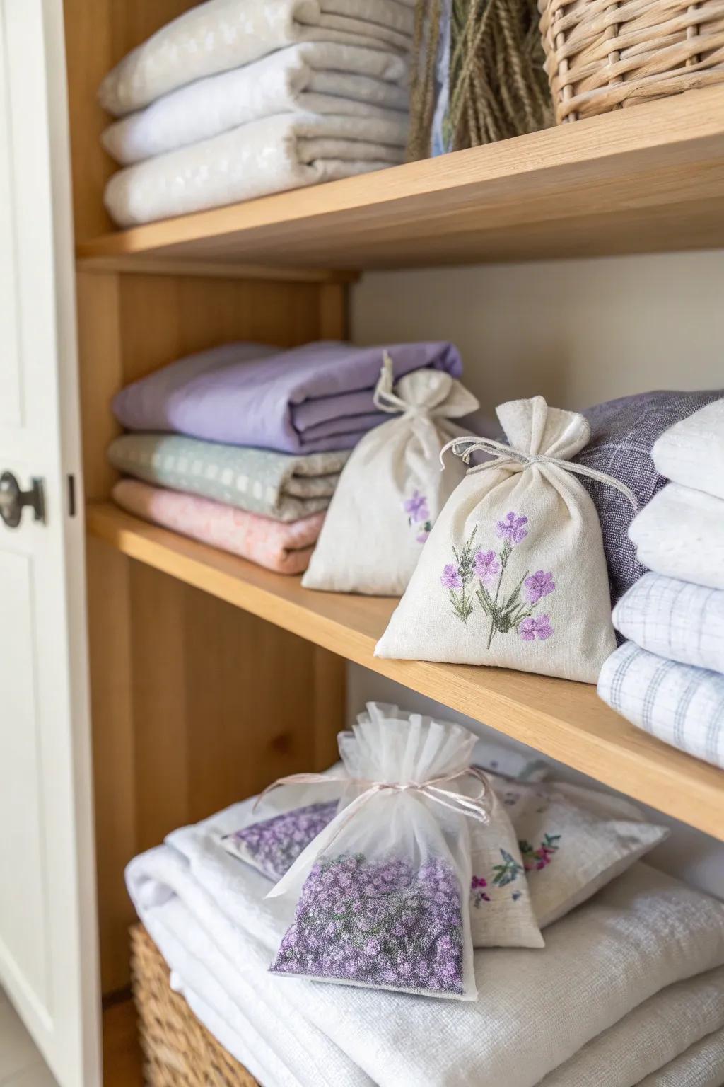 Lavender pouches that keep your linens smelling delightful.