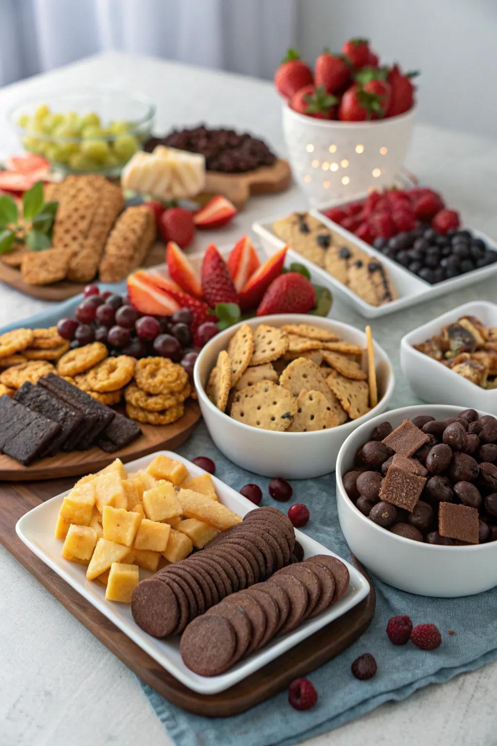 A tempting midnight snack station to keep the party going.