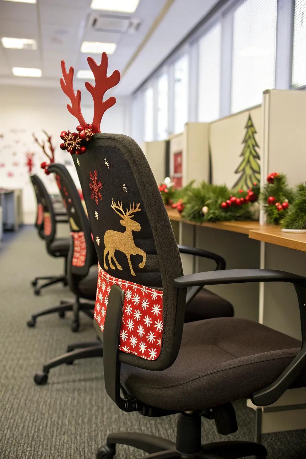 Reindeer frolics bring a playful holiday spirit.