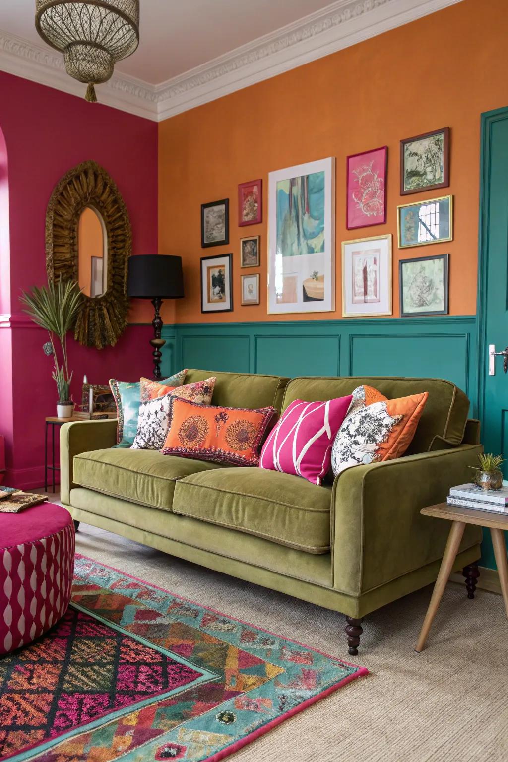 Unforeseen color blends establish a striking and distinctive look.