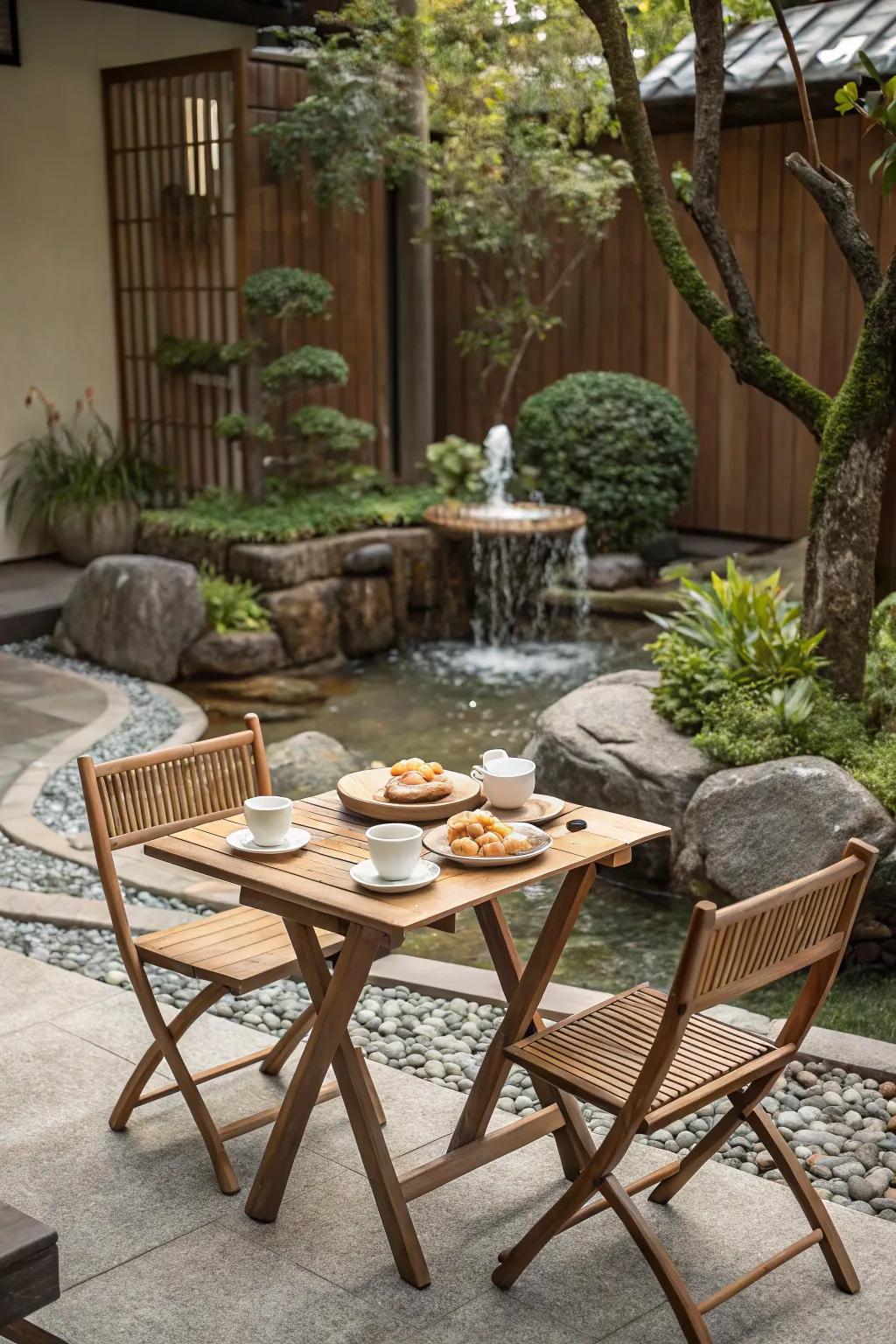Tranquility and relaxation with a Zen retreat.