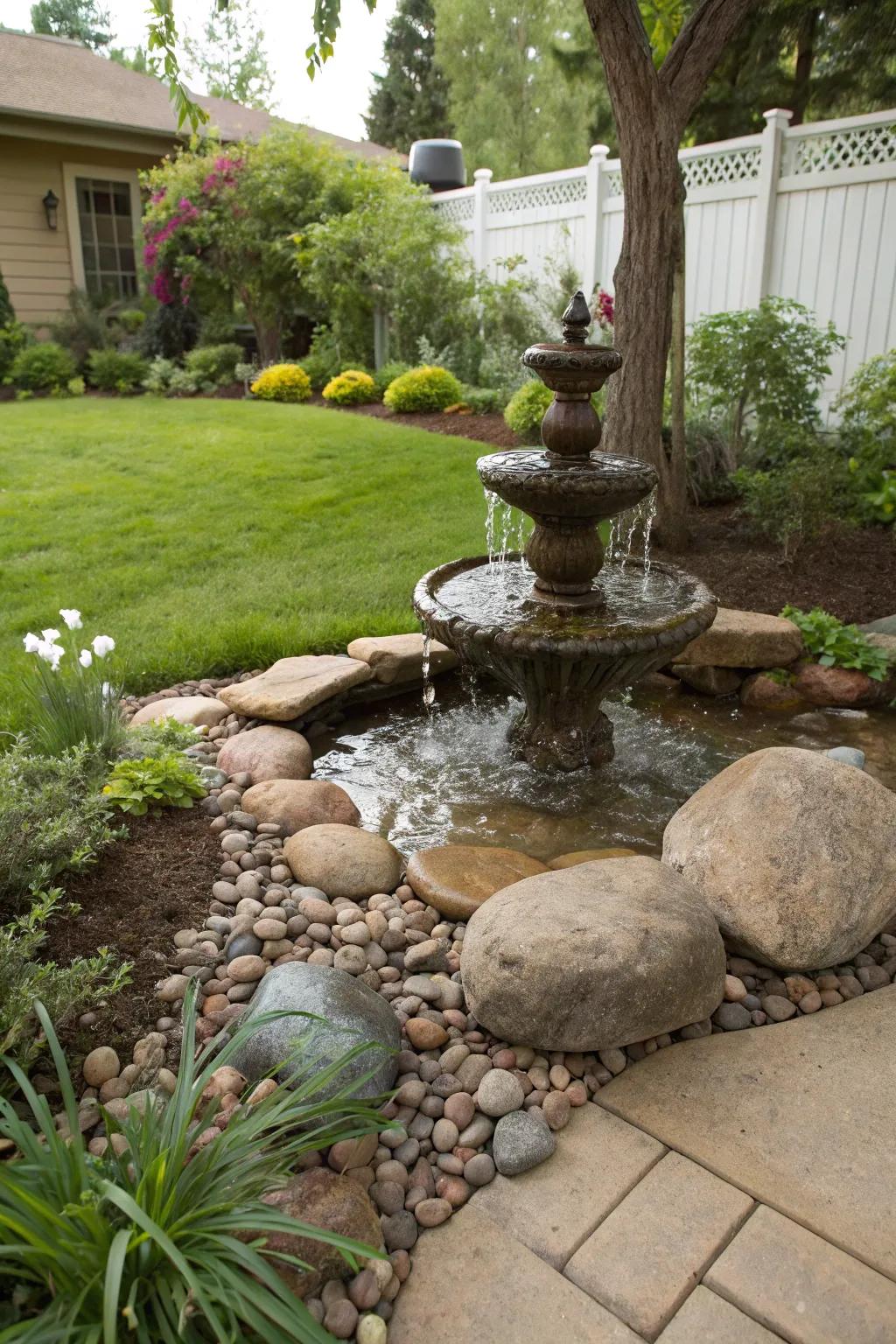 Allow the gentle sound of water to elevate your outdoor retreat.