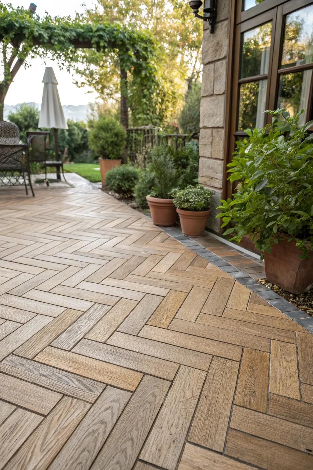 Capture the warmth of wood with durable wood-look tiles.