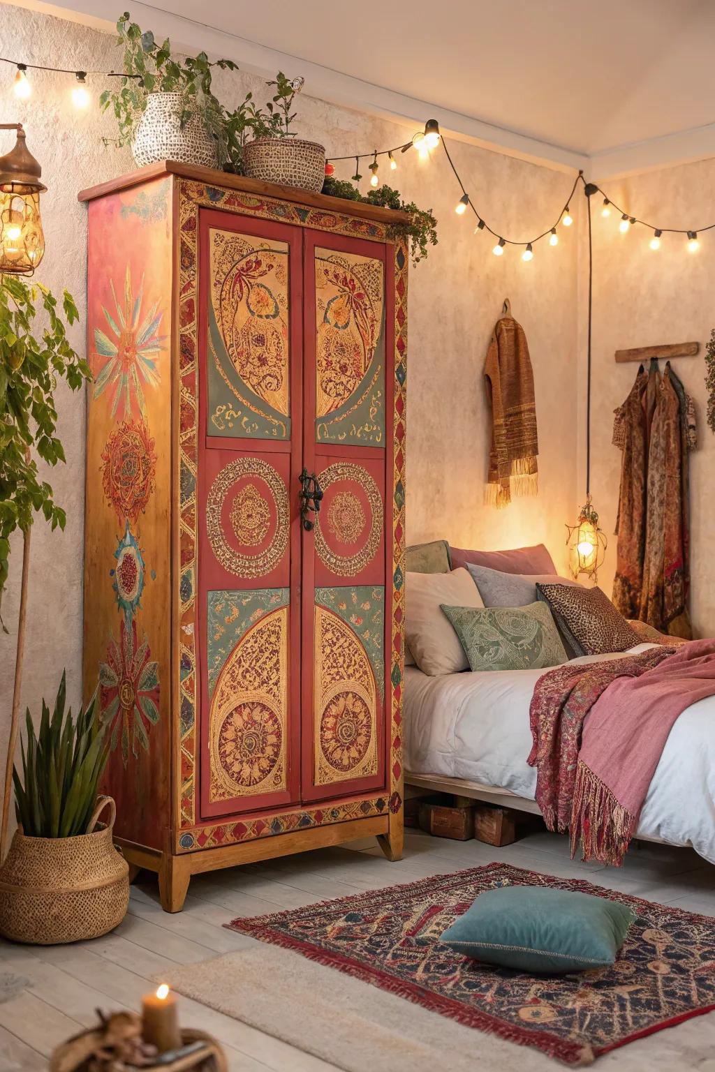A bohemian wardrobe can express a free-spirited and artistic vibe.