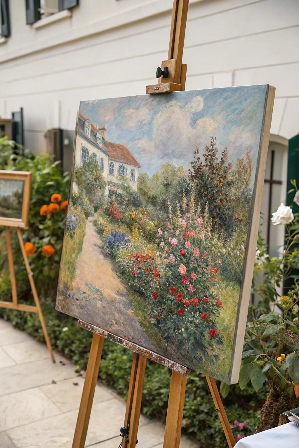 Floral designs capture the essence of a blossoming garden.