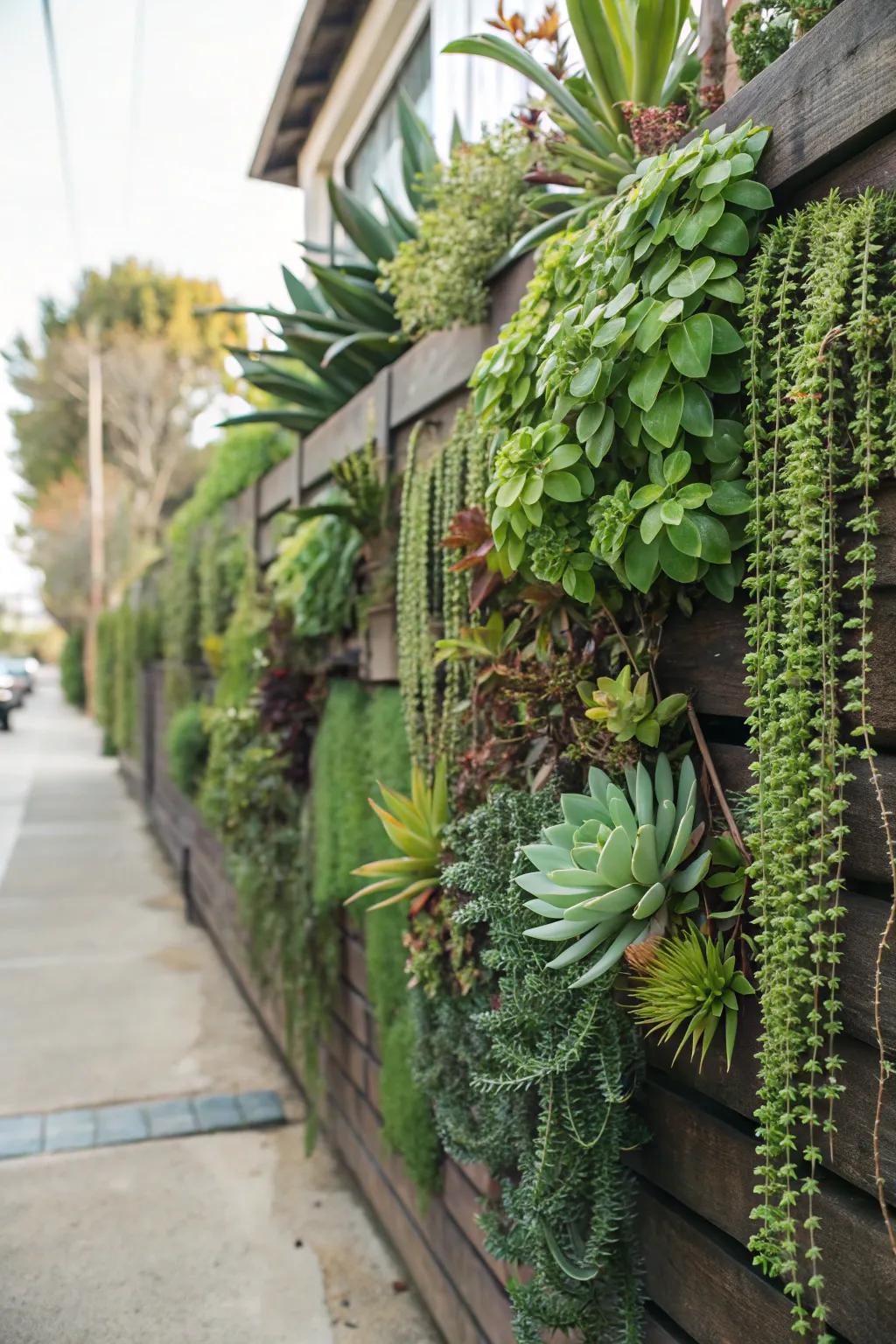 Vertical gardens present a lush display of greenery in limited spaces.