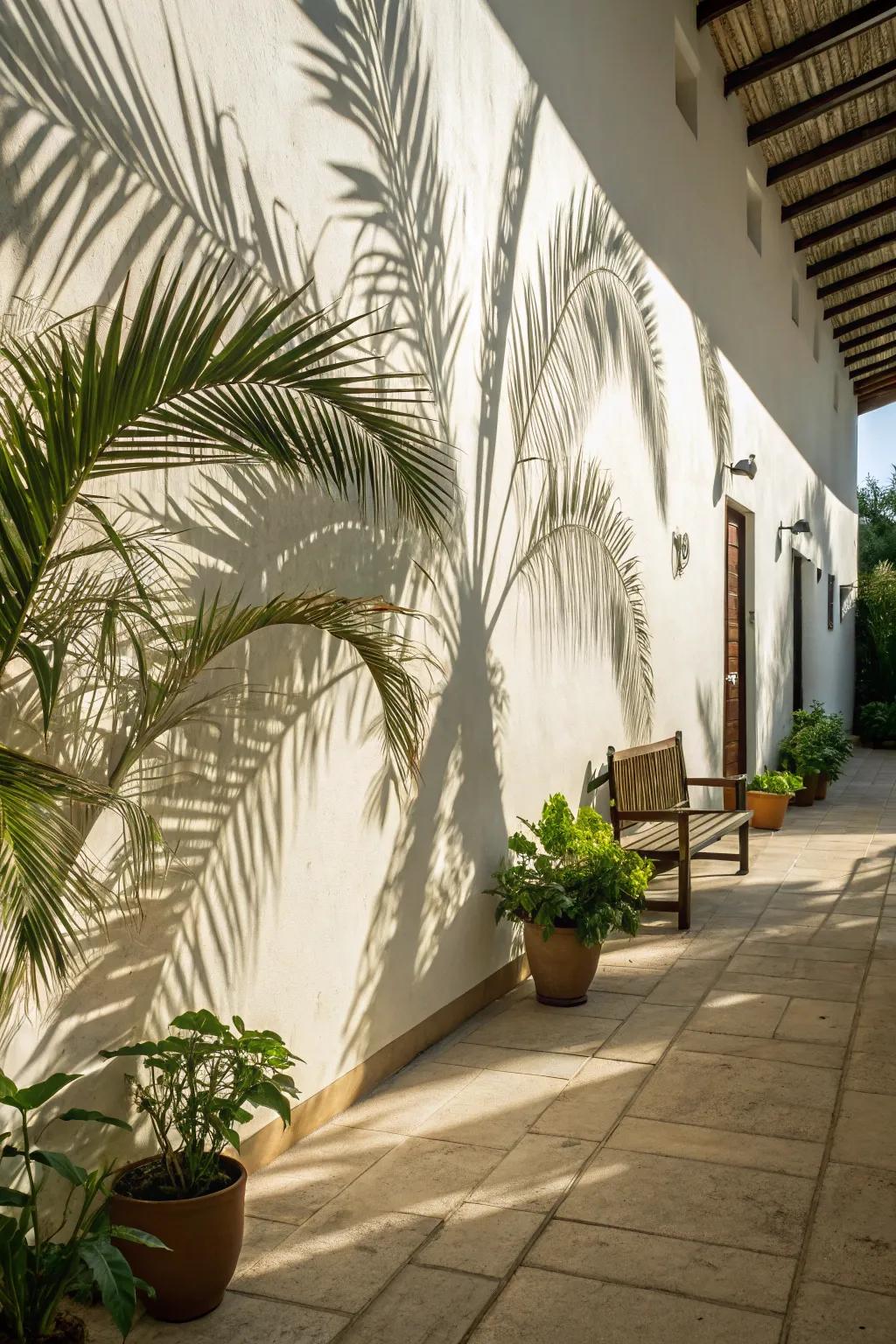 Incorporate a creative spin through artistic shadow play.