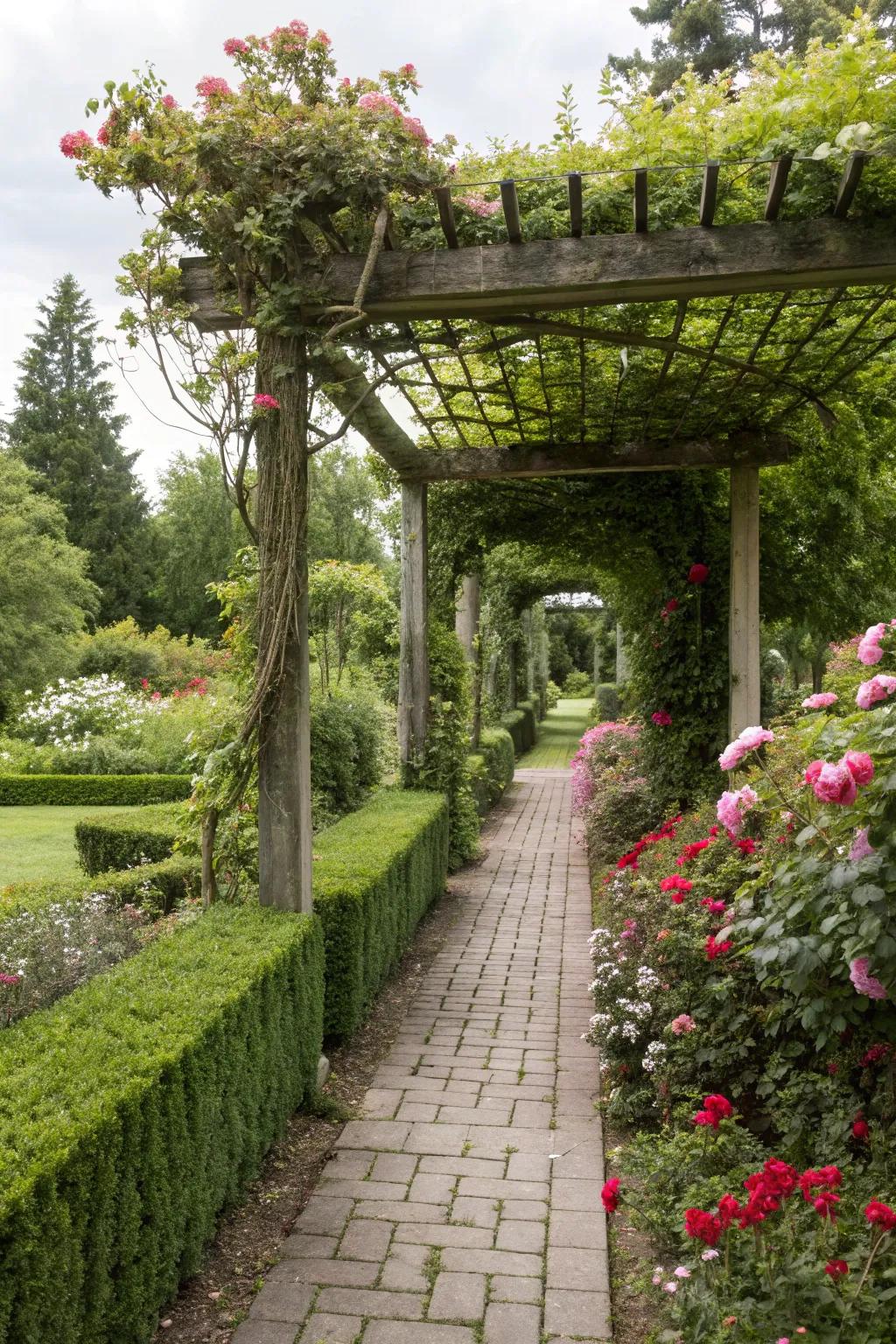 Privacy hedges offer a natural and elegant enclosure.