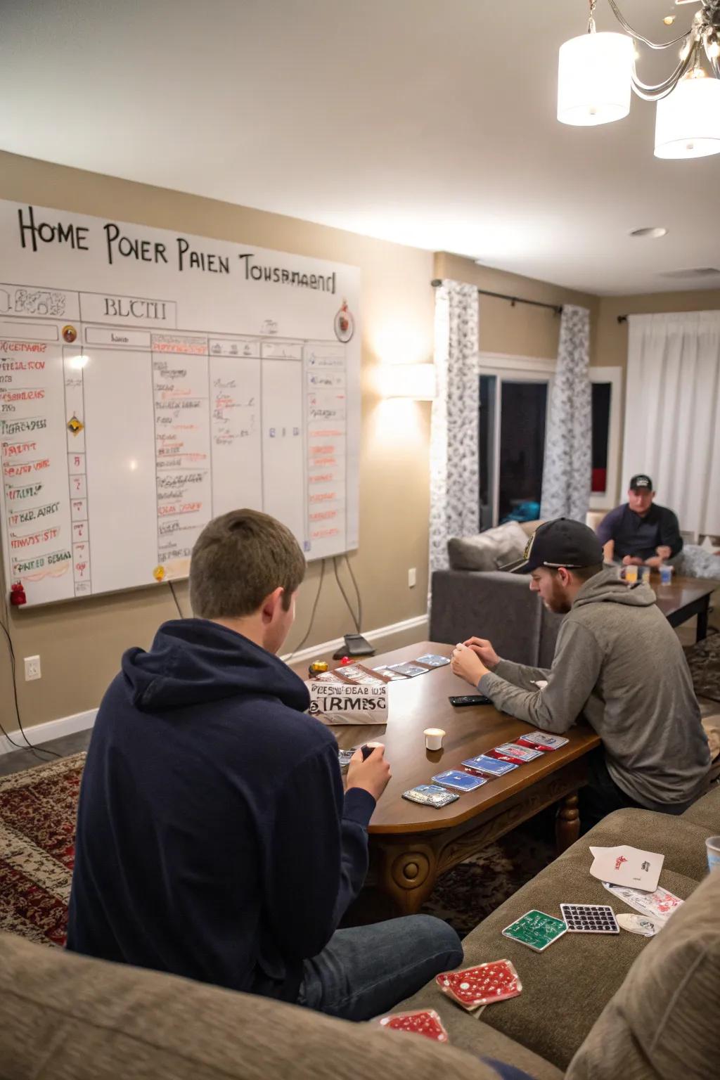 Spice up the night with a structured tournament.
