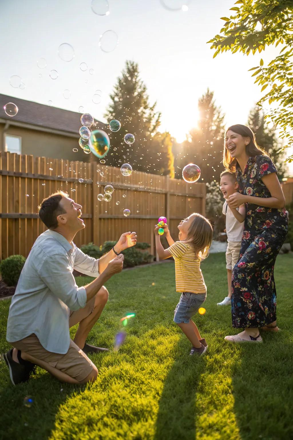 Capture the magic of childhood using amusing air pockets.