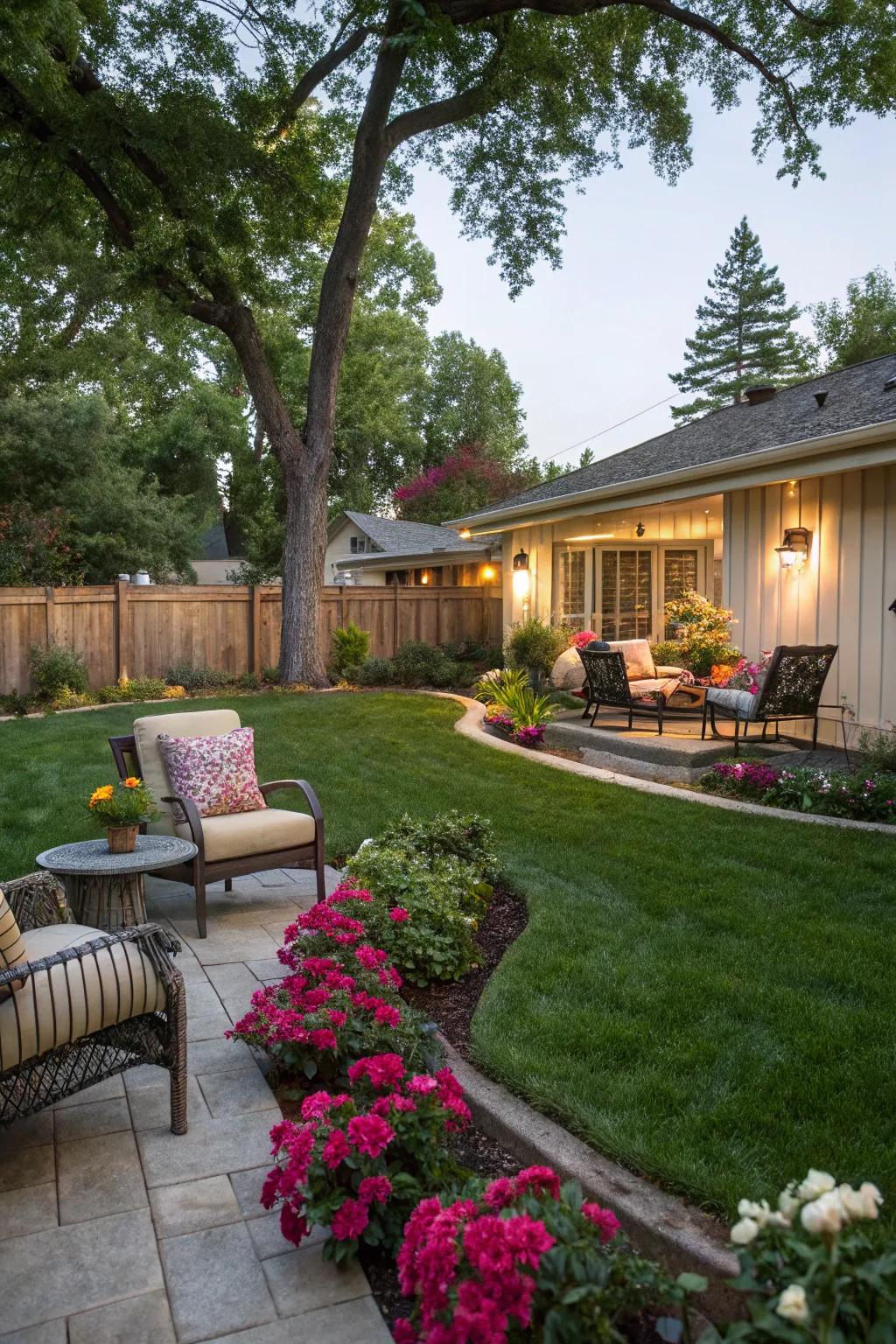 A private sanctuary provides a serene retreat for relaxation.