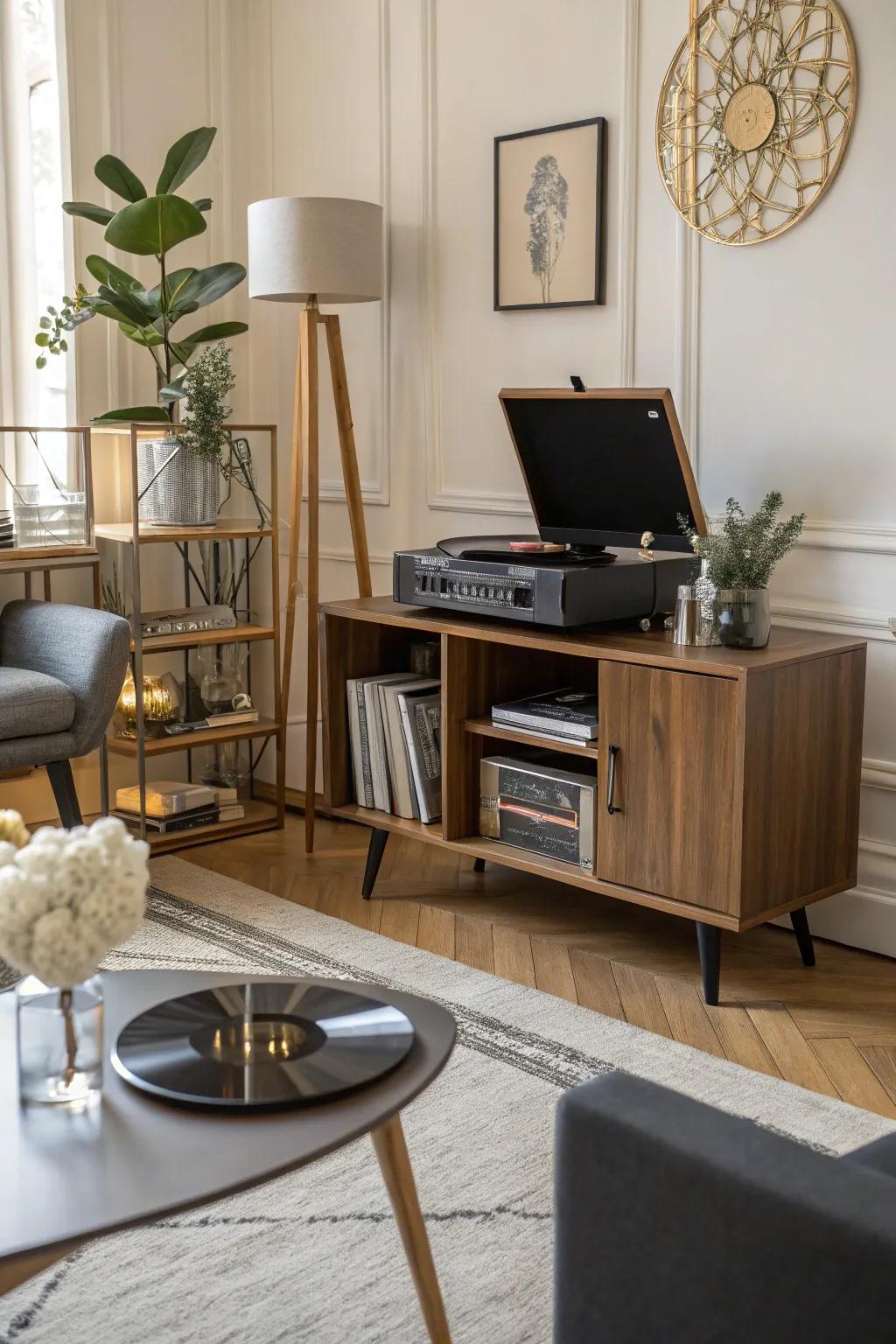 Player stands offer a central center for your sound setup.