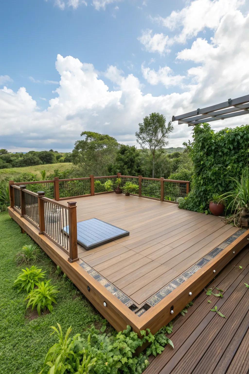 Select sustainability with eco-conscious deck components.