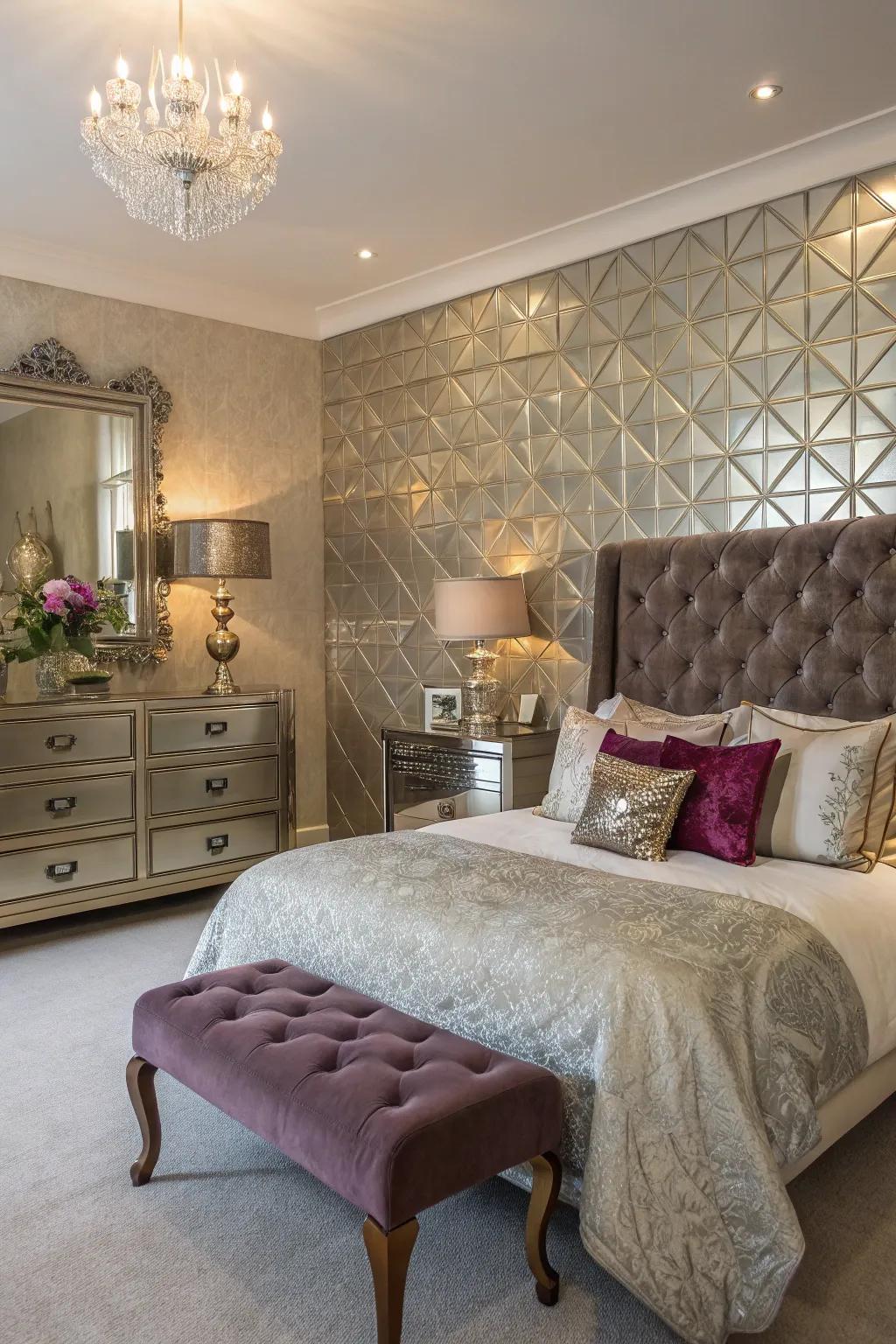 Metallic accents introduce luxury and sophistication.
