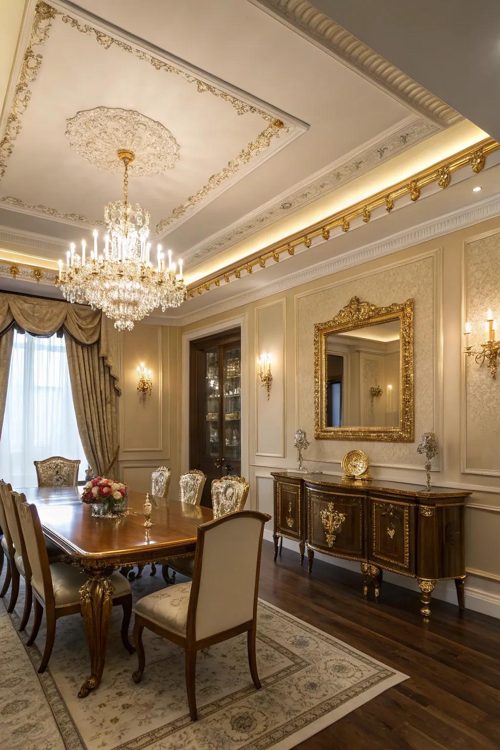 Metal touches inject a dash of glamour and sophistication.