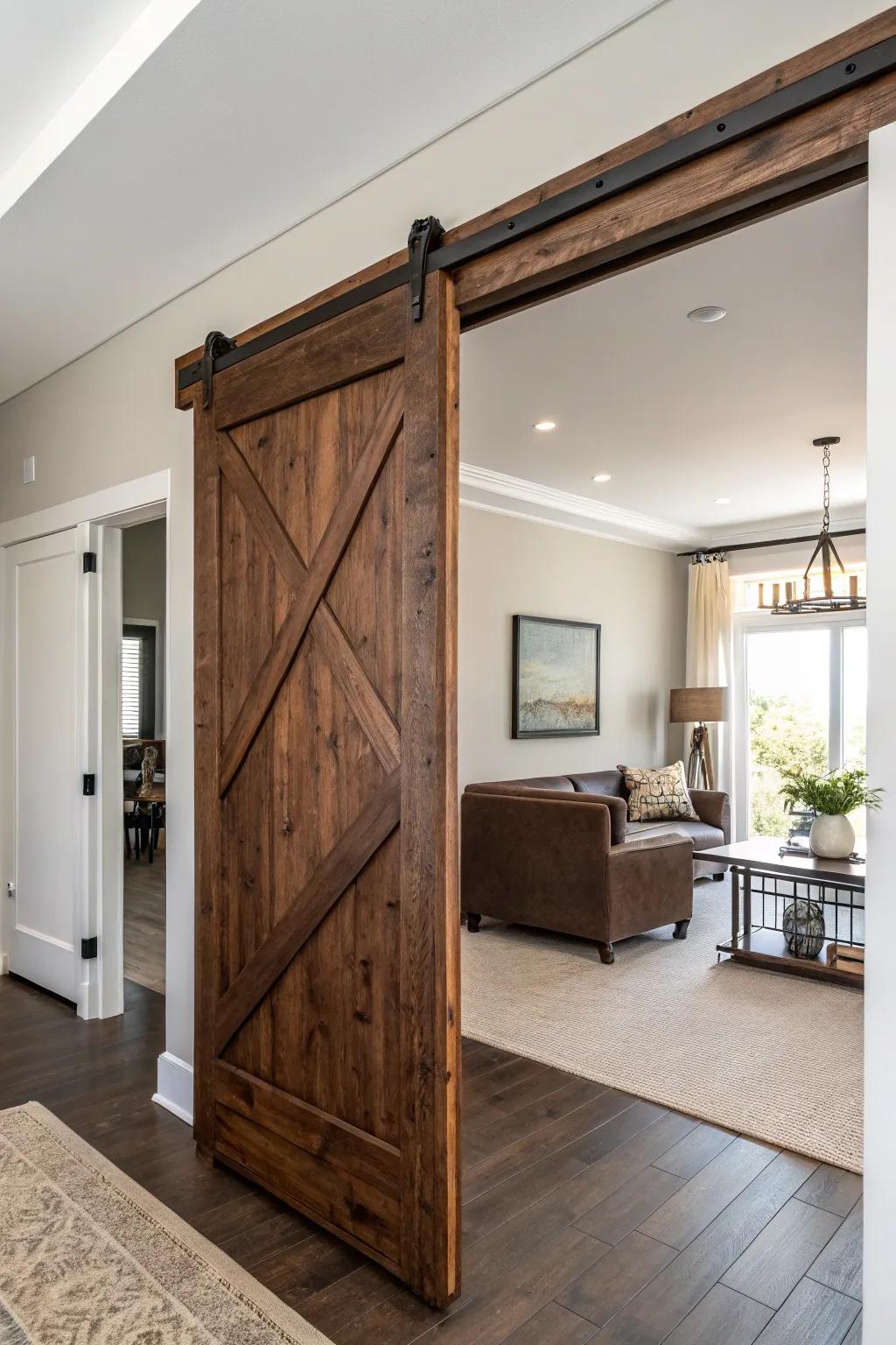 A varied shadowy countryside entryway casing opposing gentle partitions for visual impact.