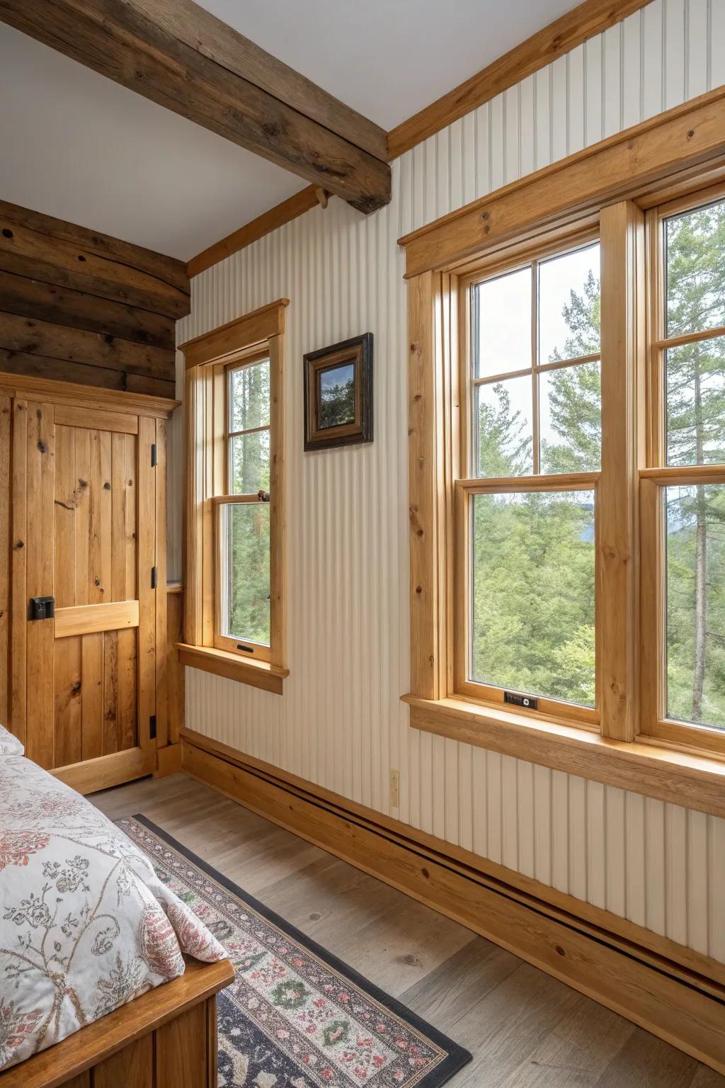 Beadboard and fir trims forge a timeless farmhouse aesthetic.