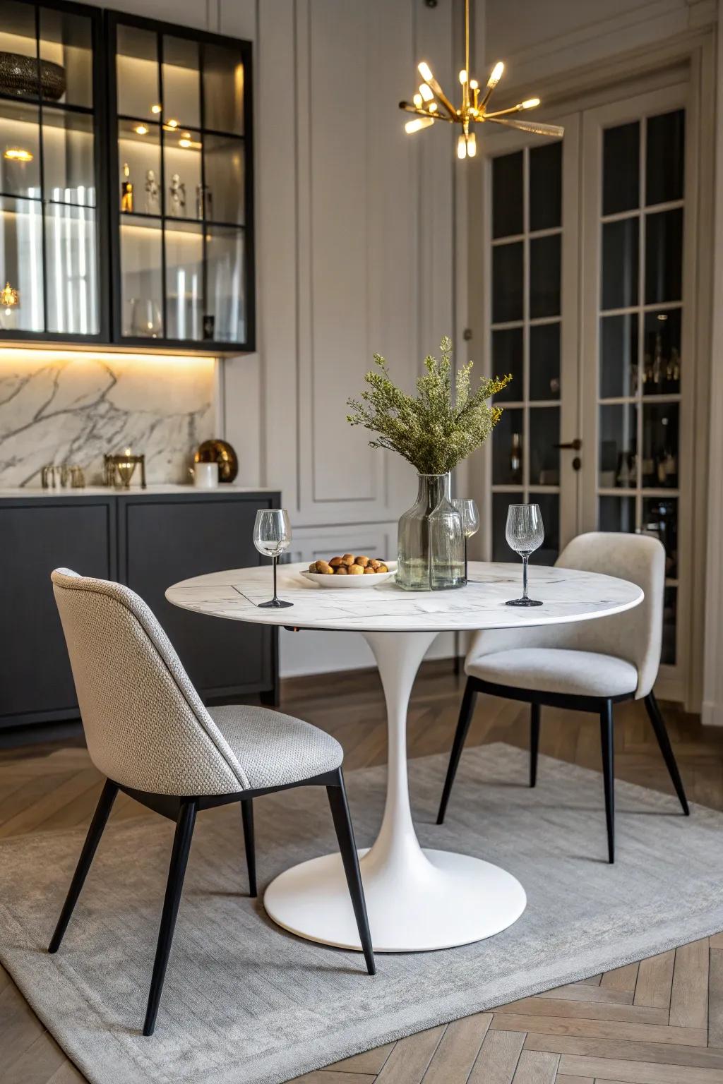 A minimalist approach presents a bold statement.