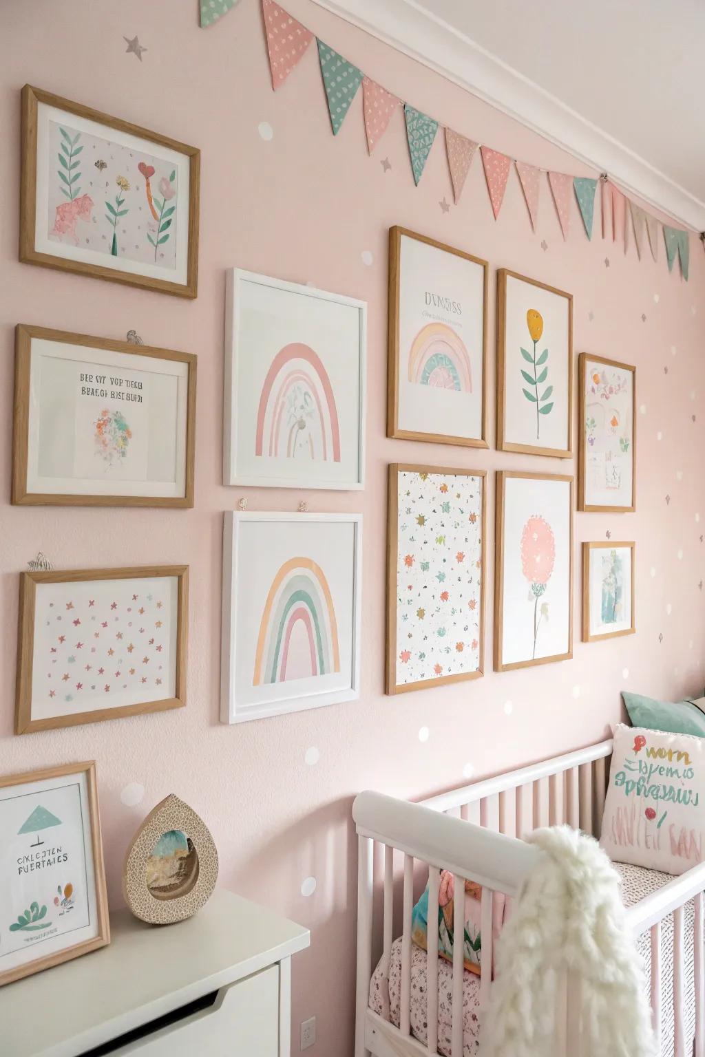 Framed prints bring personality and can be easily updated.