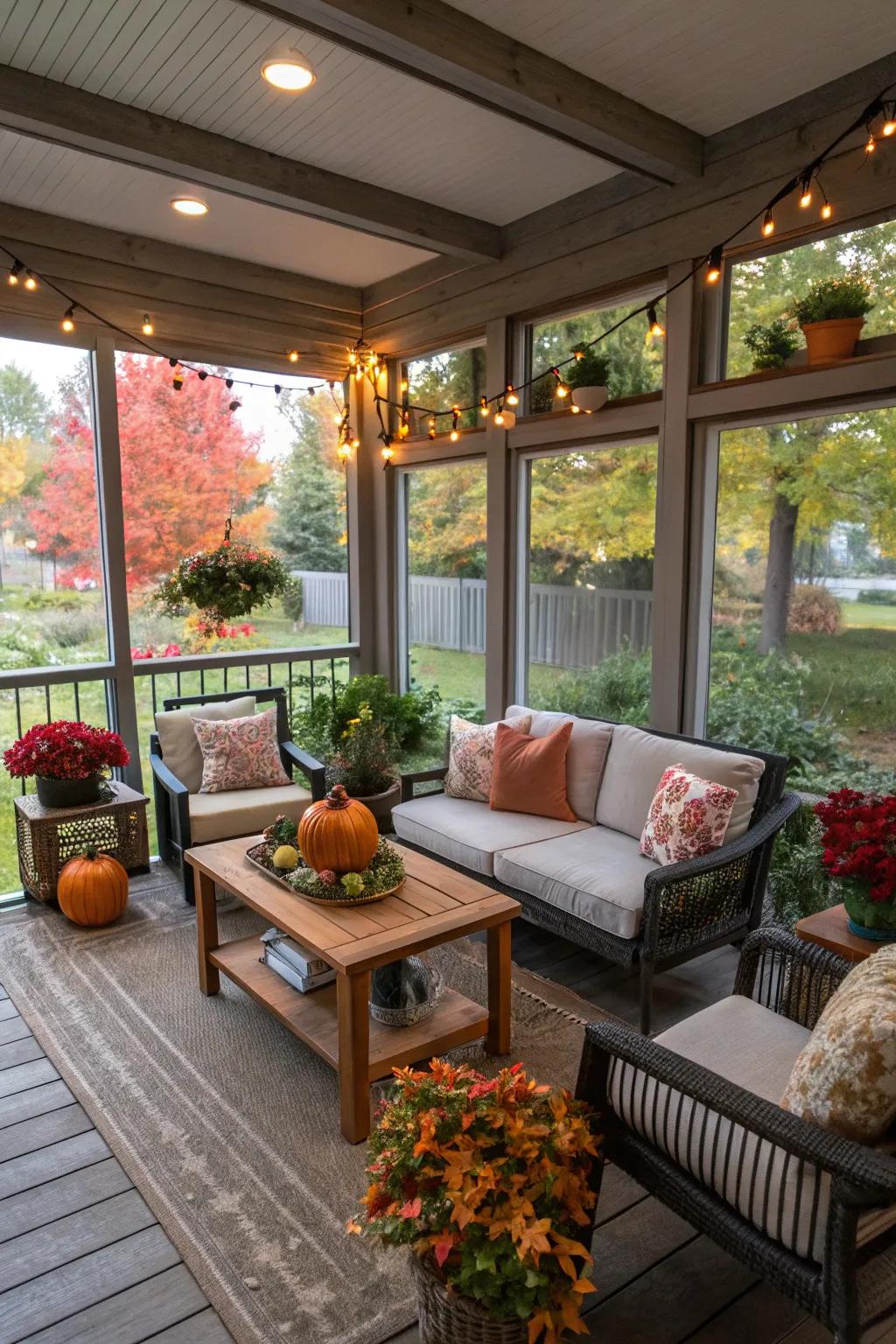 Seasonal decor keeping the porch fresh