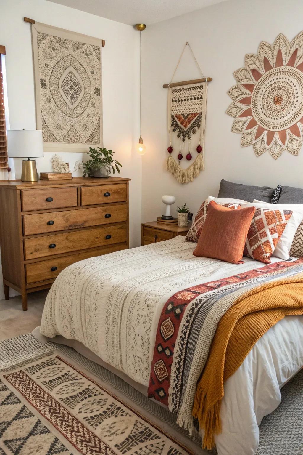 An eclectic space establishing unique and personalized style.