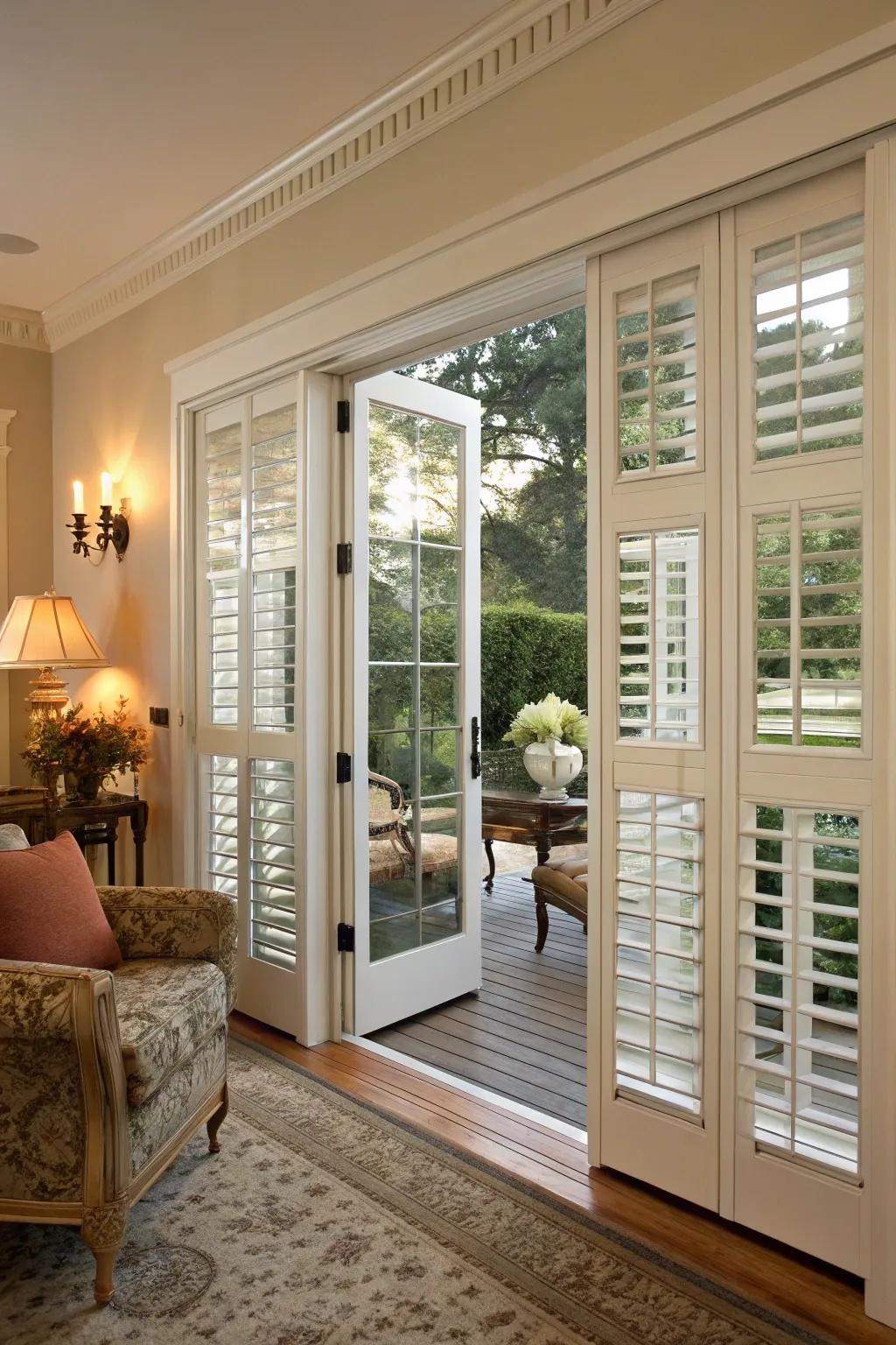 Shutters provide a timeless and classic style.