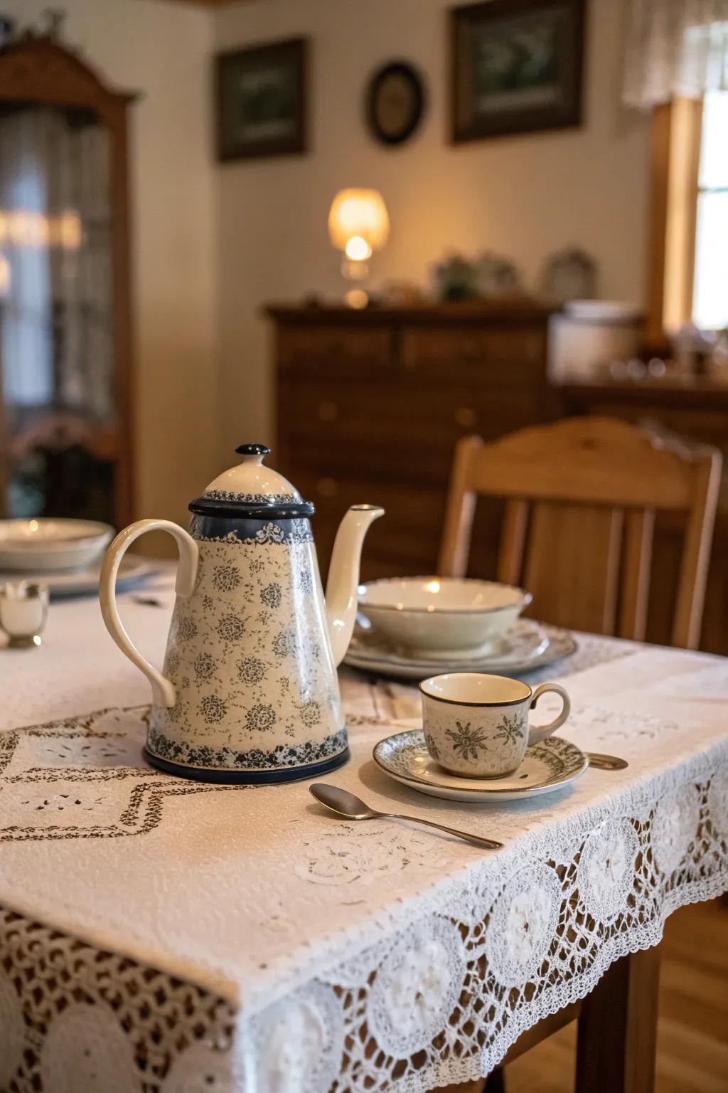 A family treasure centerpiece narrating a story and contributing personal charm.