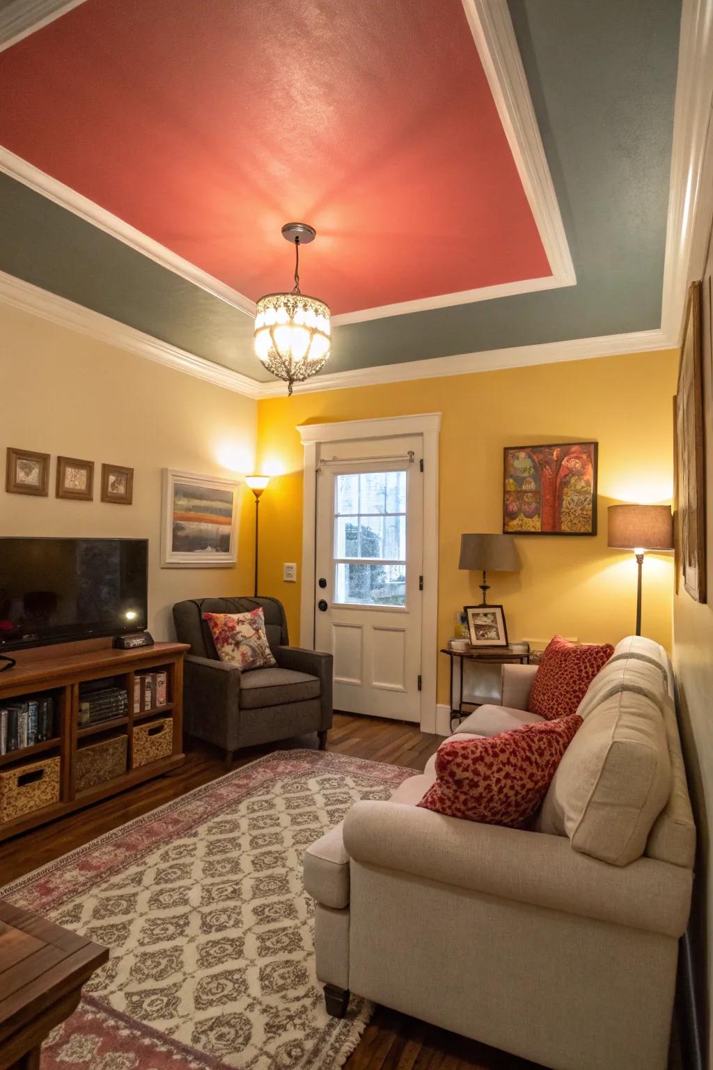 A painted ceiling adds beauty.