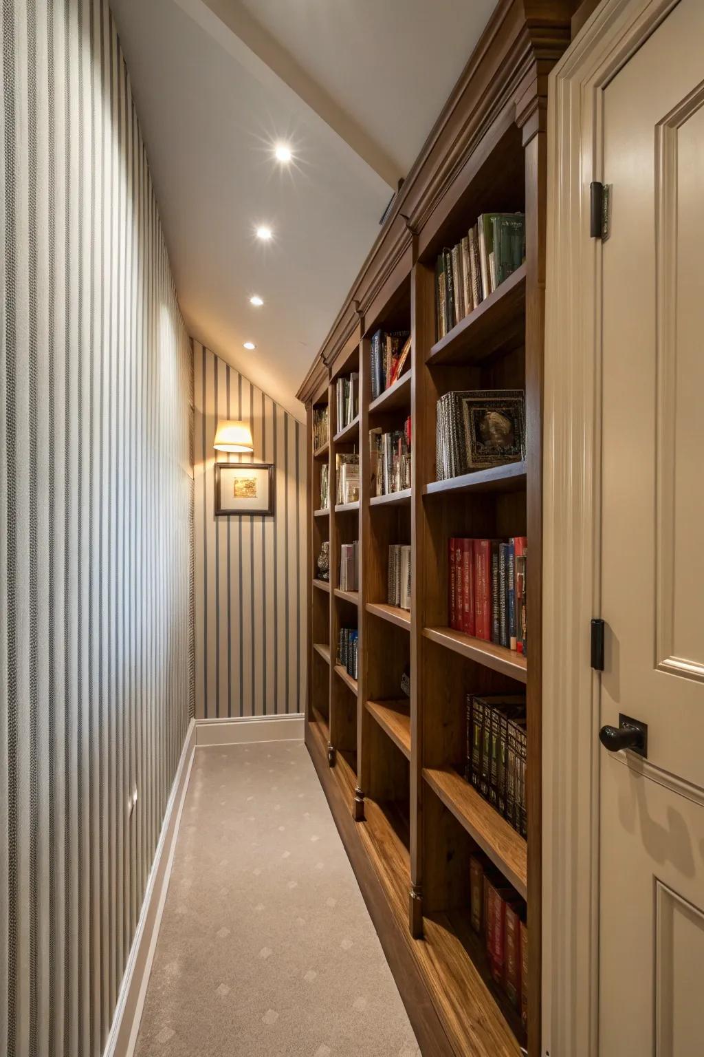 Upward lines enhance small spaces.