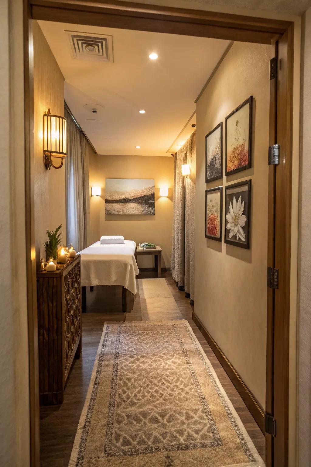 A welcoming entryway sets a positive tone for client experiences.