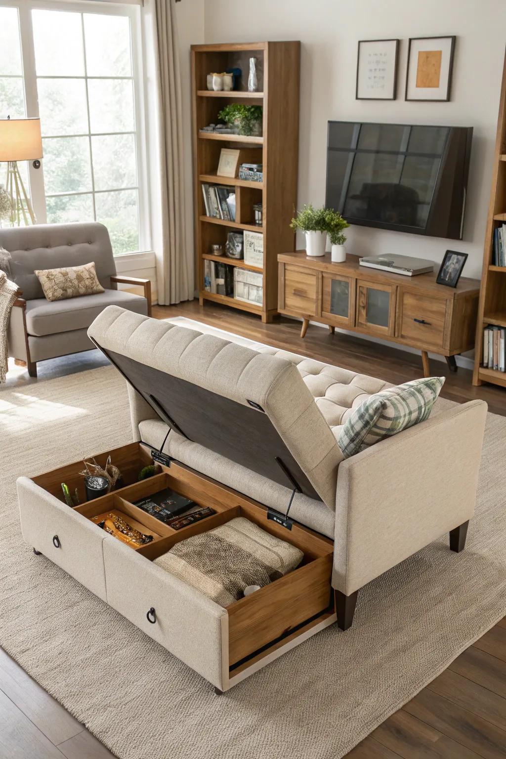 Multi-functional furniture optimizes space without sacrificing style.