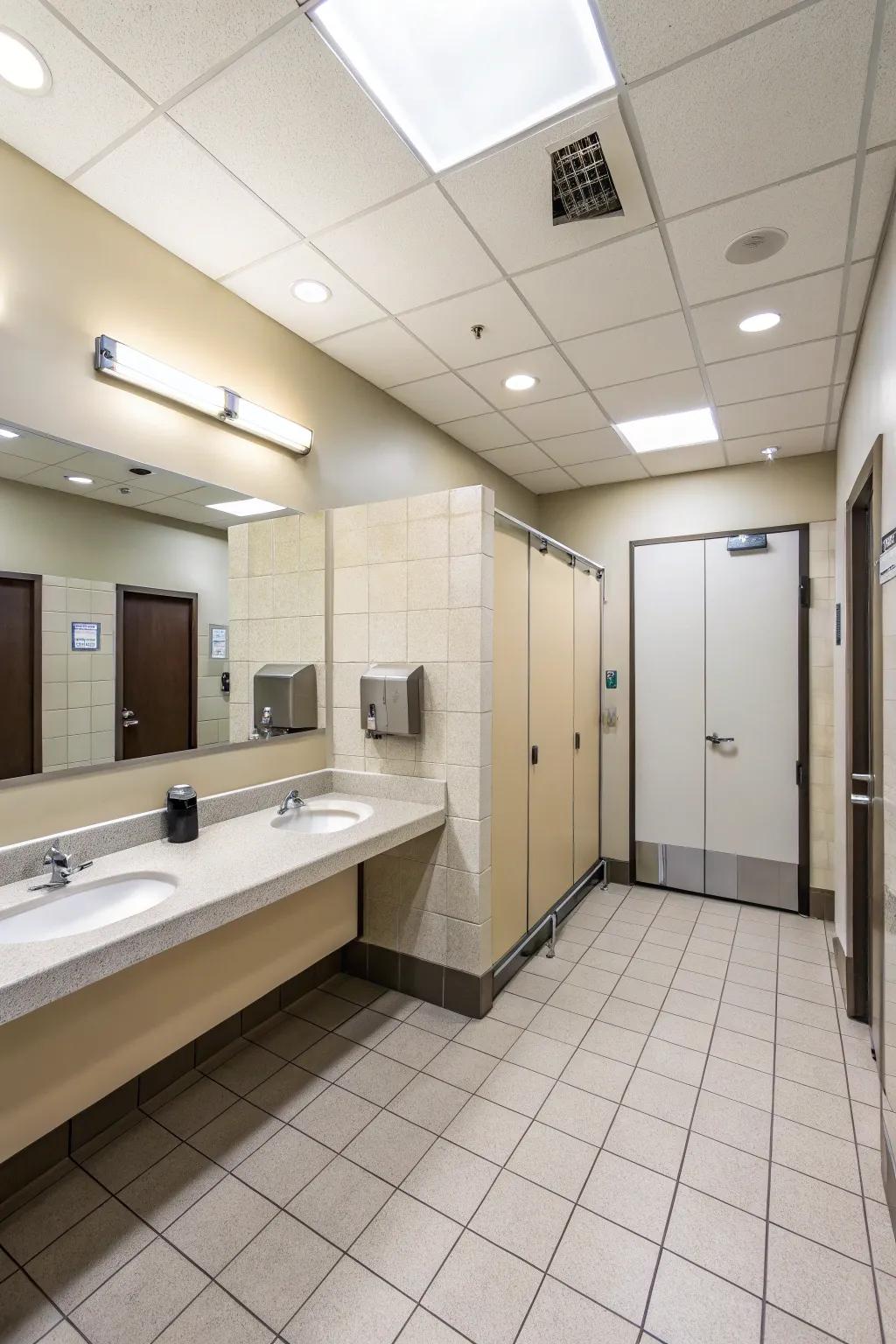 A clean and well-maintained bathroom reflects attention to hygiene and detail.