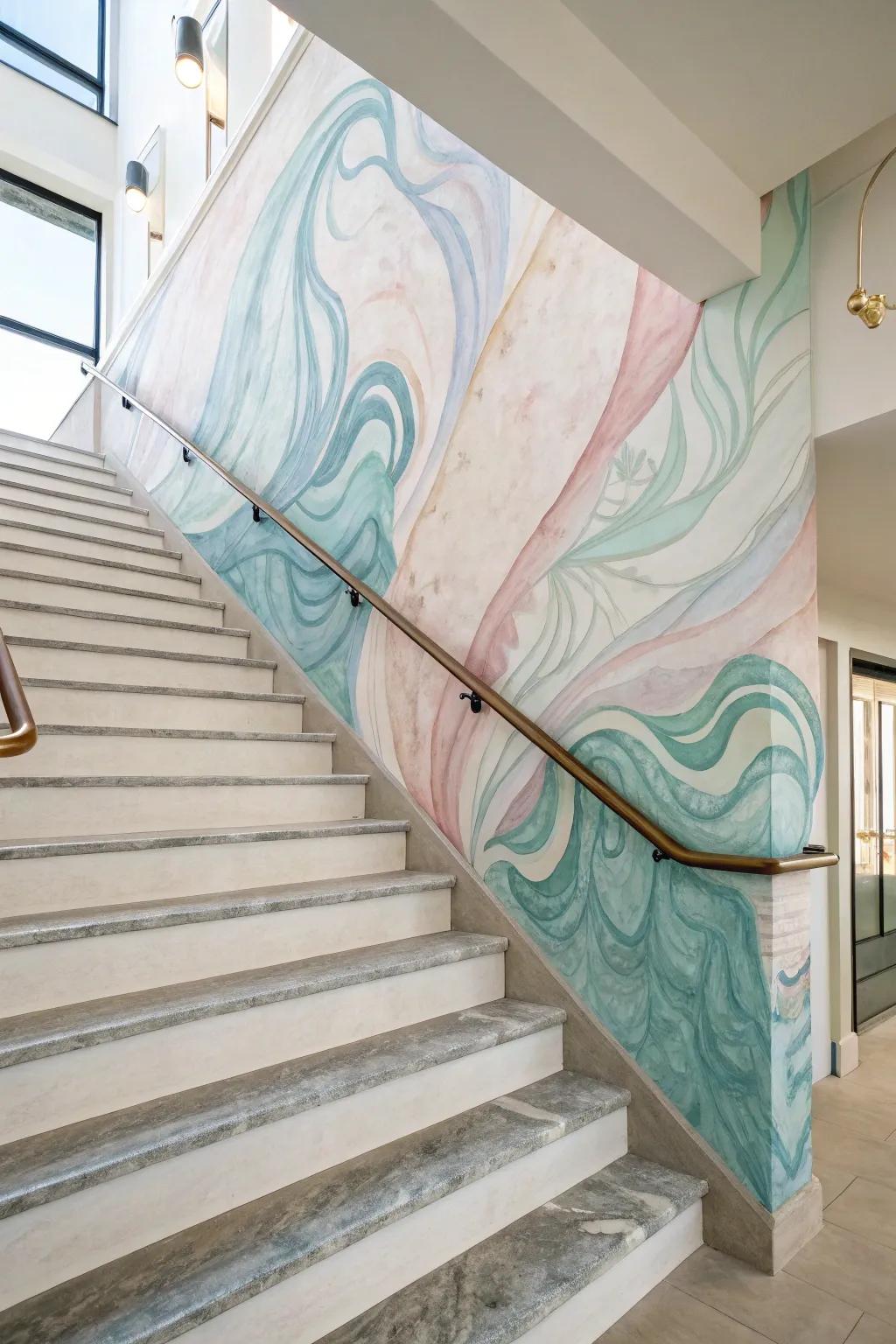 Incorporate artistic flair using a watercolor covering.