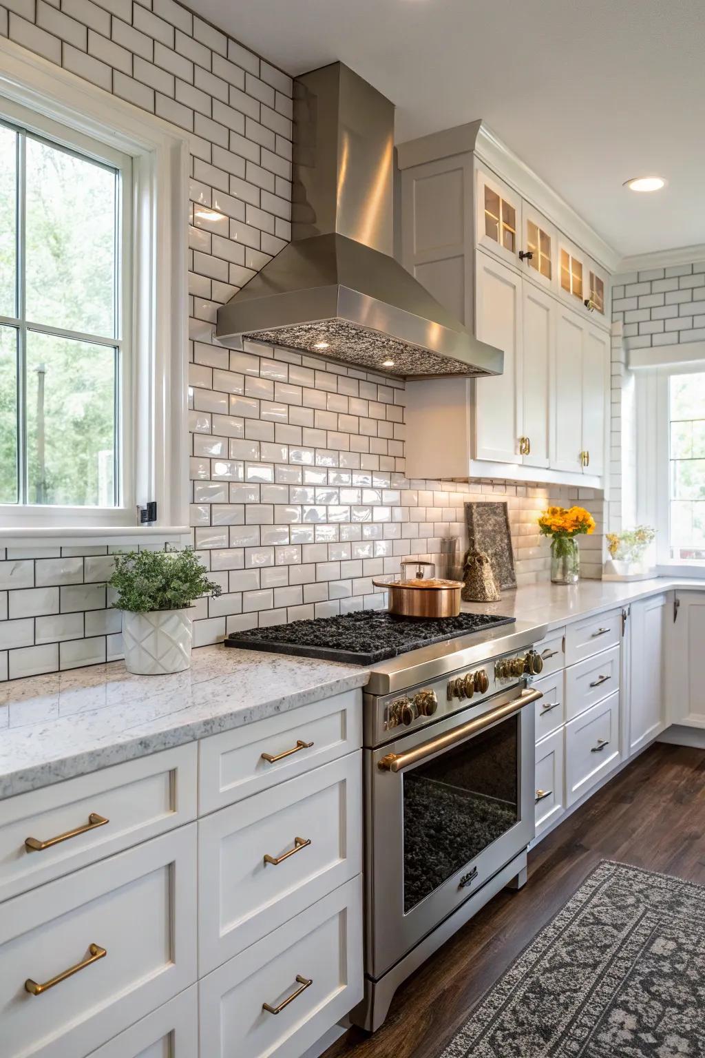Achieve depth with mixed texture.