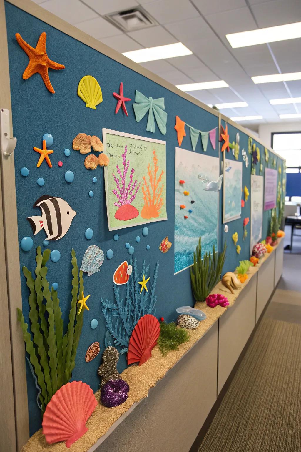 Explore the mysteries of the ocean with an under the sea themed board.