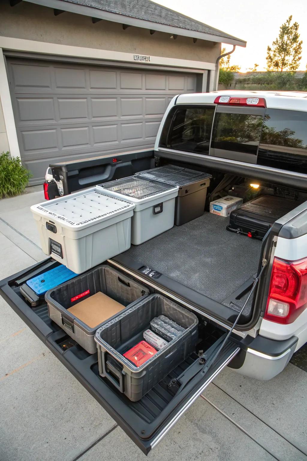 Acquire flexibility via foldable storage options.