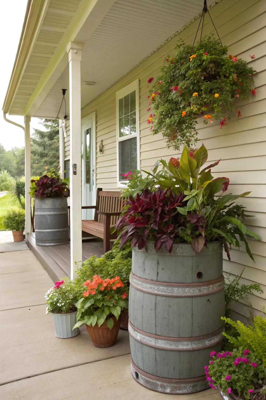 Repurposed materials make eco-conscious pots.