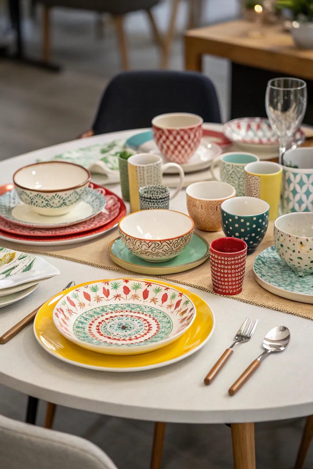 Mixing styles adds unique charm to the table.