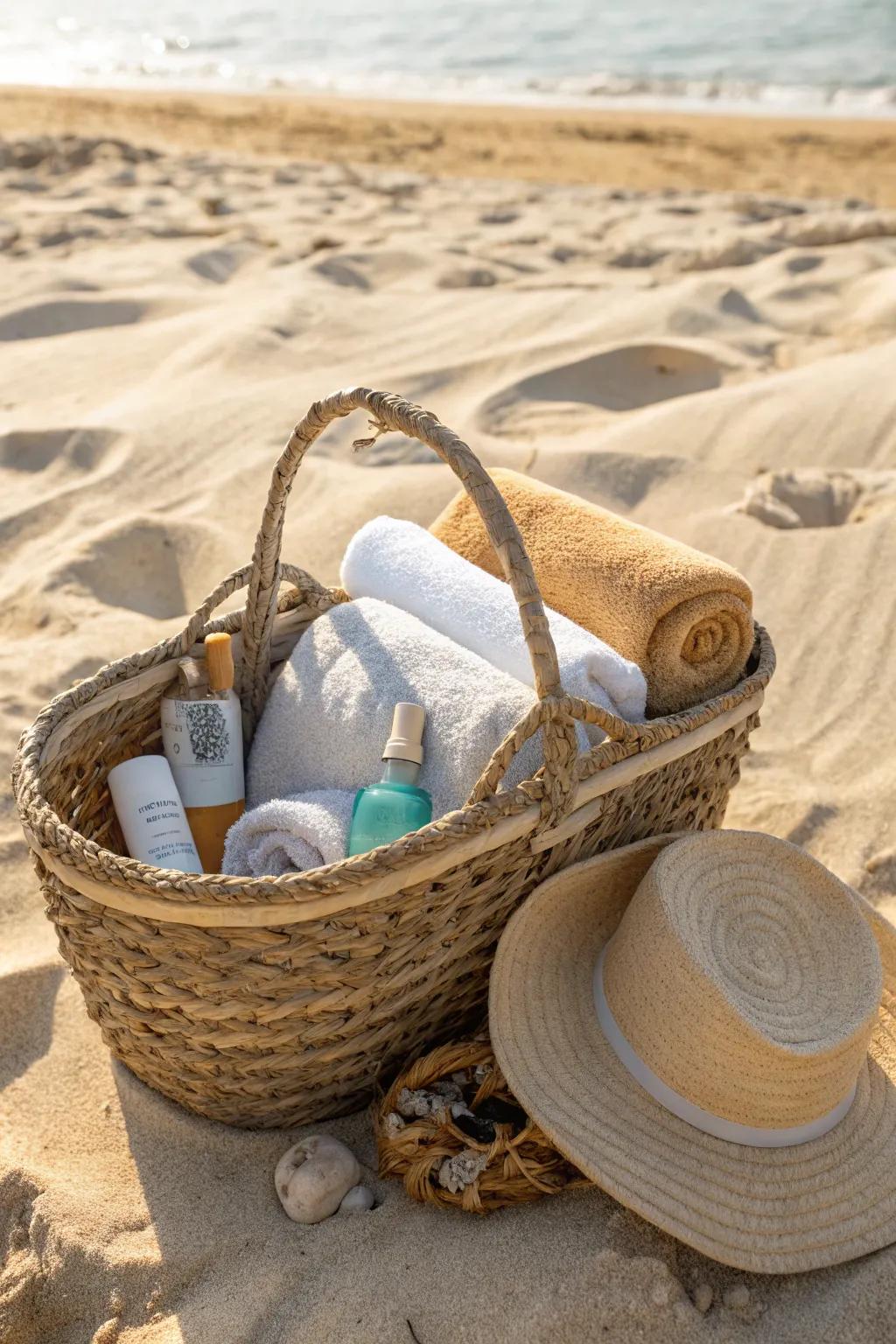 A sun and fun beach basket.