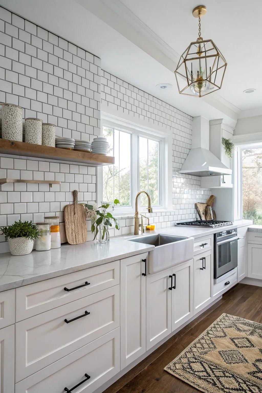 A beautifully balanced kitchen that blends classic charm with modern design.