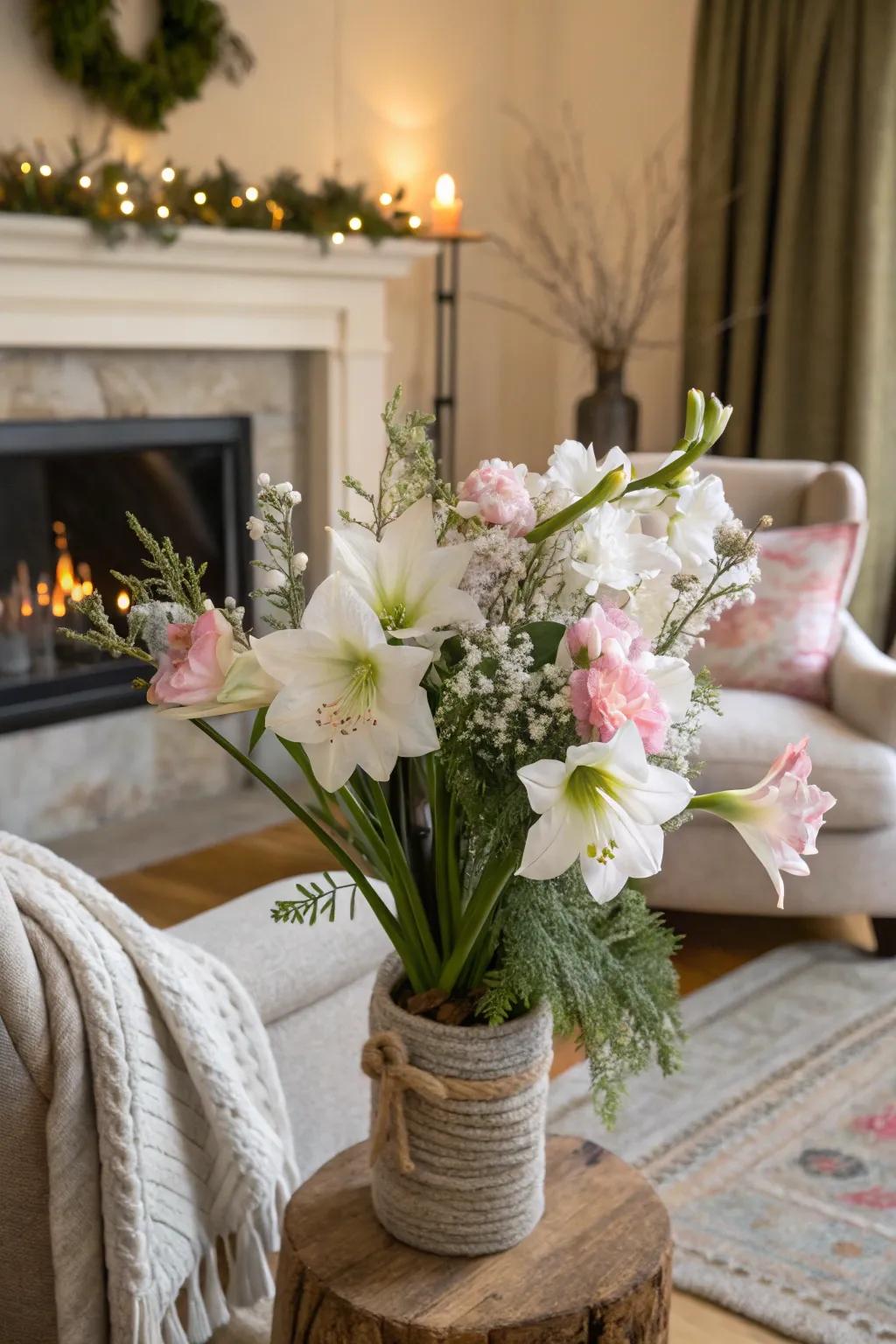 Flowers that reflect the winter.