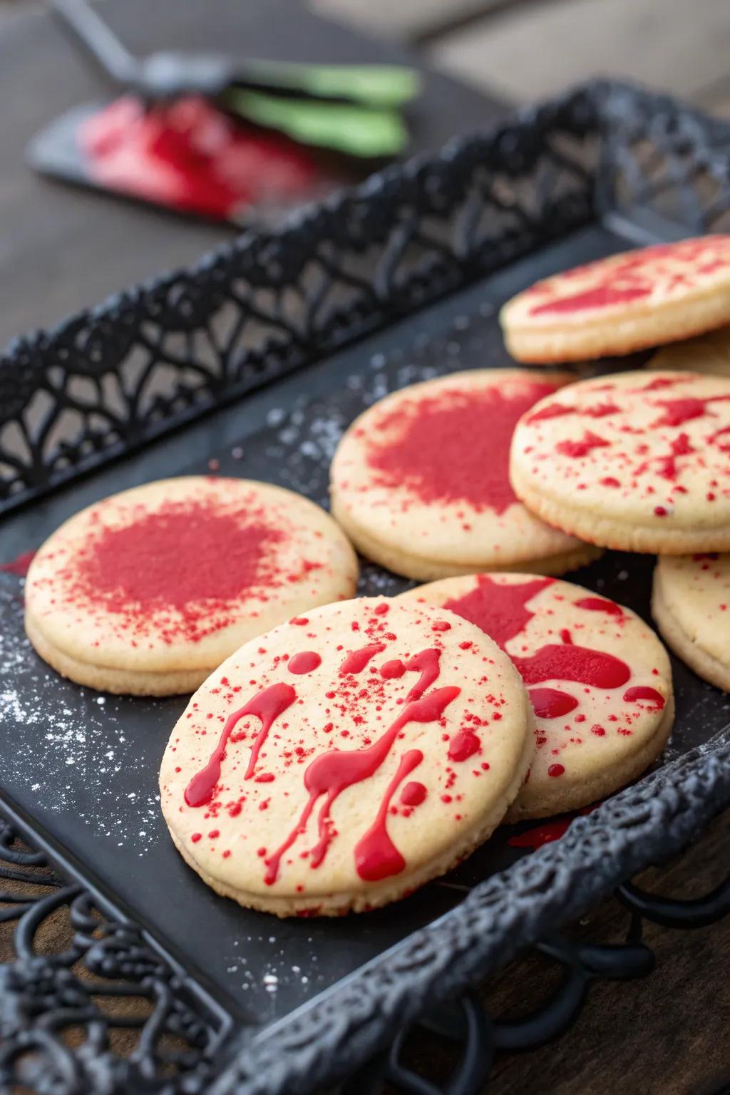 Blood drizzle confections are a deliciously spooky treat.
