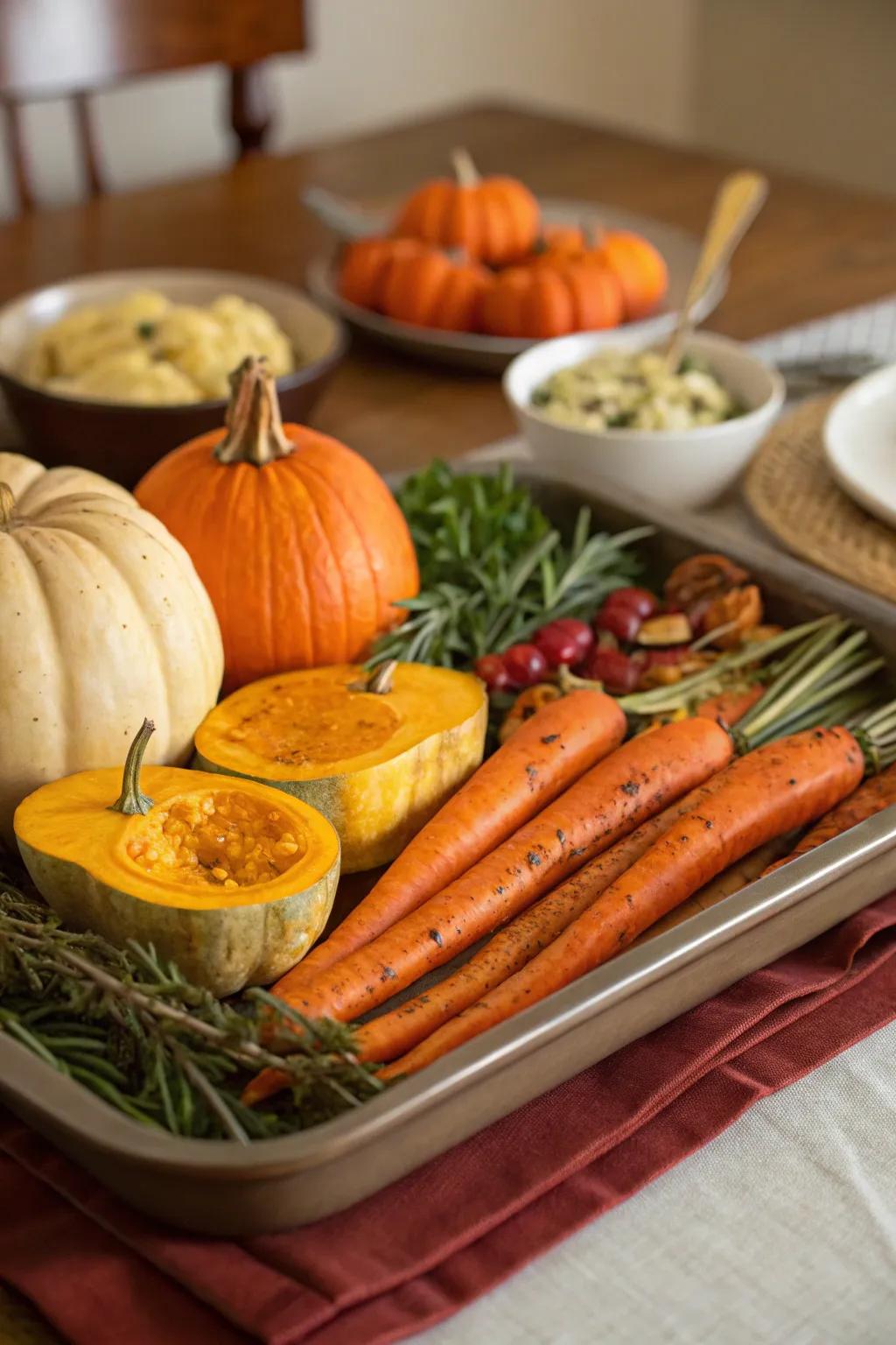 Seasonal vegetable board celebrating peak flavors.