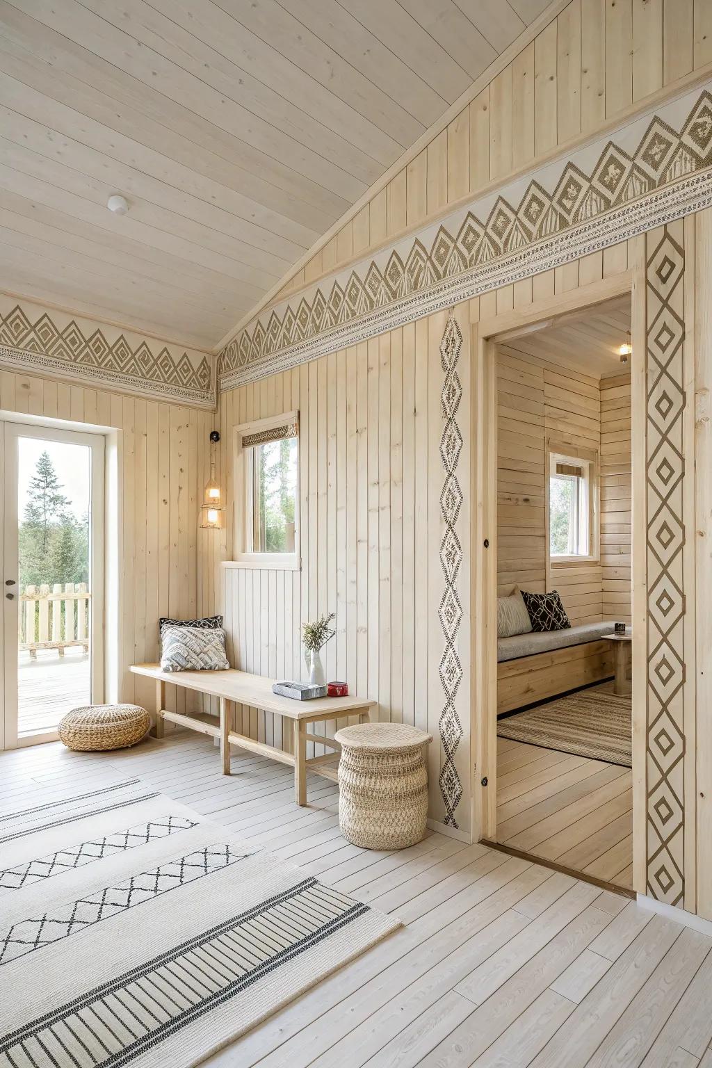 Achieve calmness through Scandinavian-inspired wood designs.
