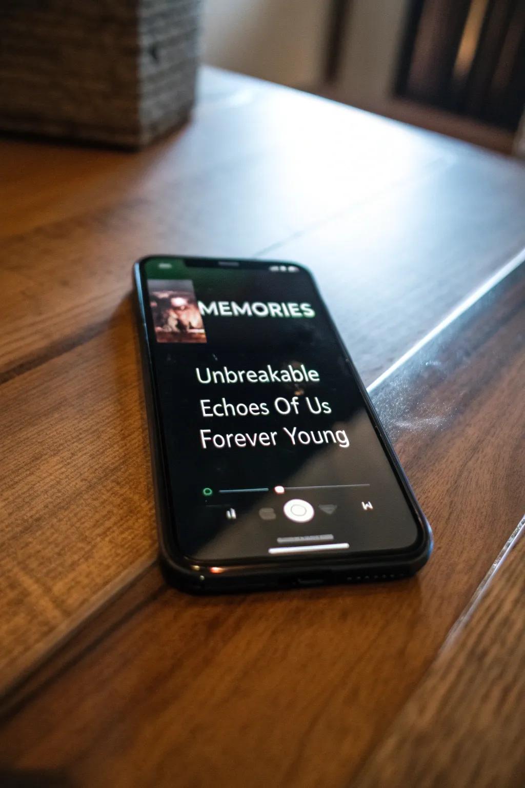 A custom playlist featuring songs with special meaning.