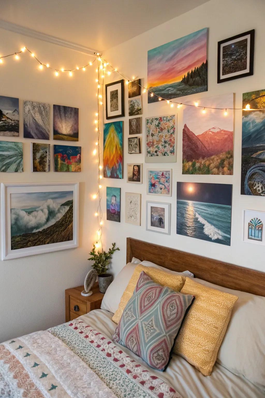 A witchy gallery wall personalizes and inspires your space.