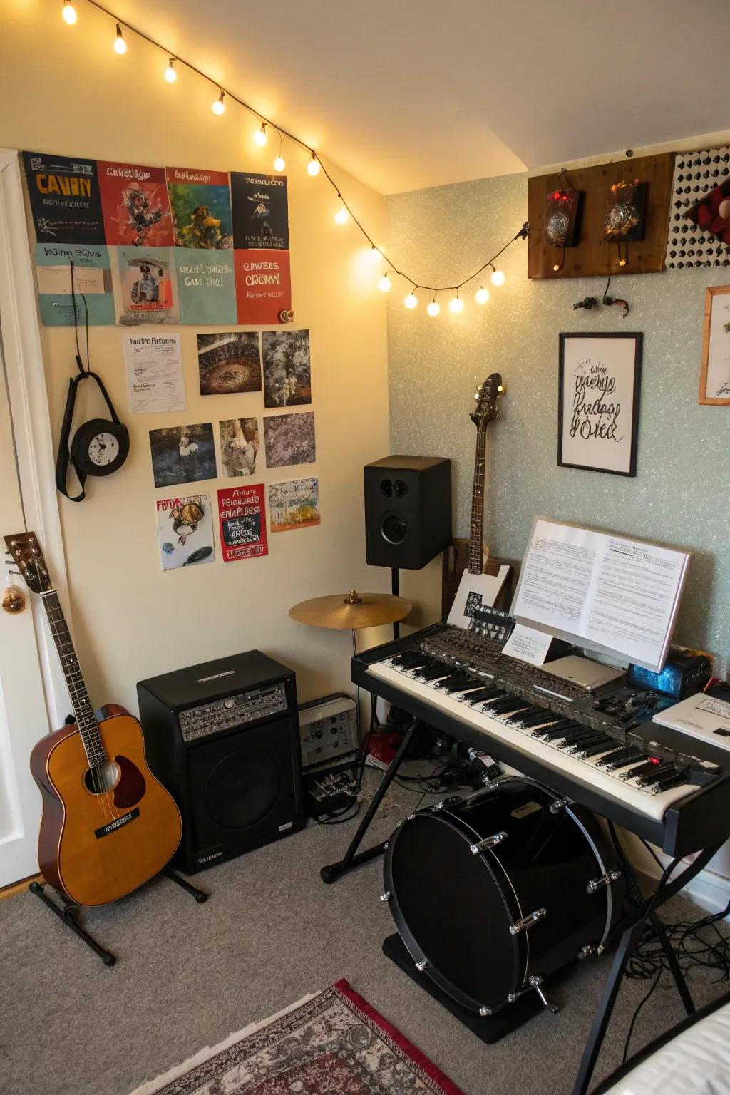 A music corner is perfect for expressing your love for tunes.